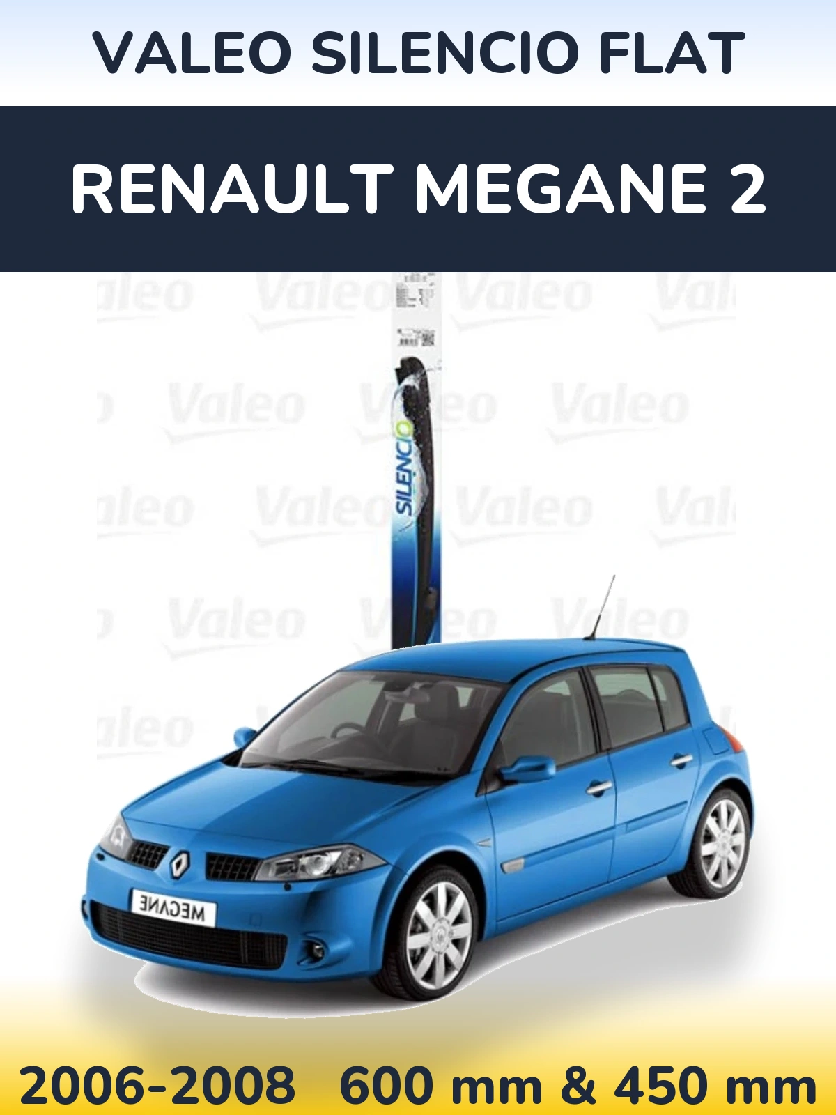 Torkarblad Valeo Silencio Flat för Renault Megane 2