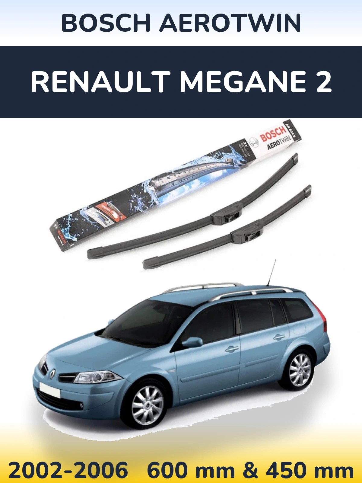 Torkarblad BOSCH AeroTwin för Renault Megane 2