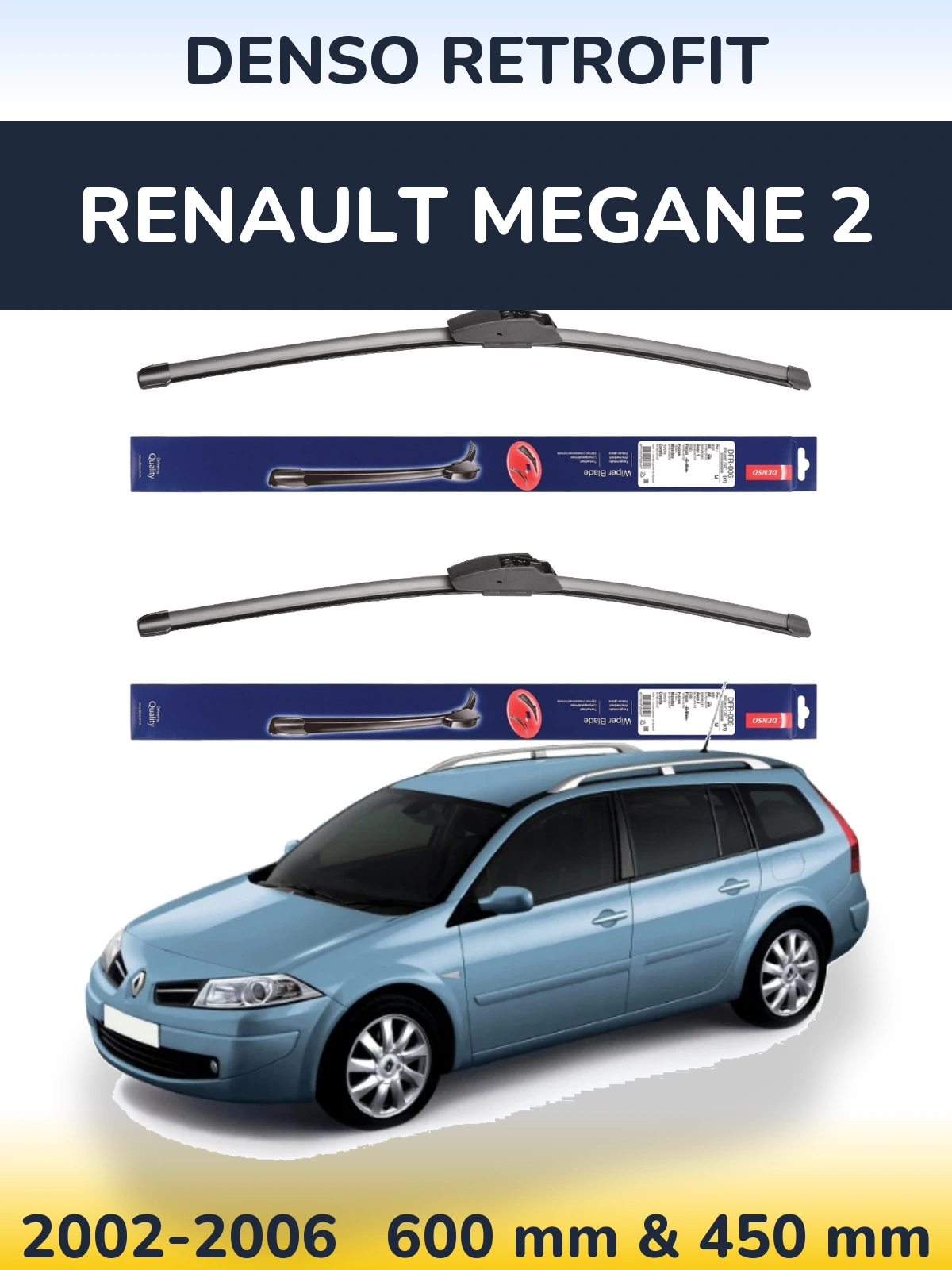 Torkarblad Denso Retrofit för Renault Megane 2