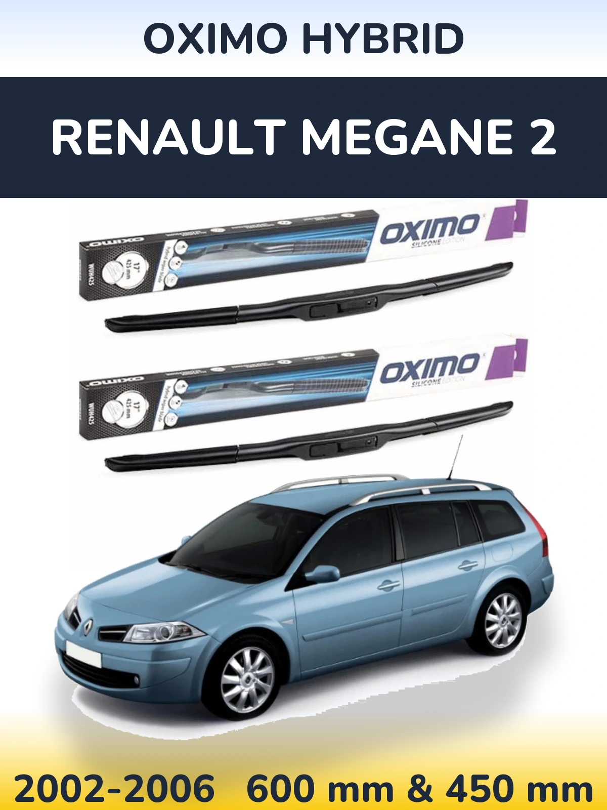 Torkarblad Oximo Hybrid för Renault Megane 2