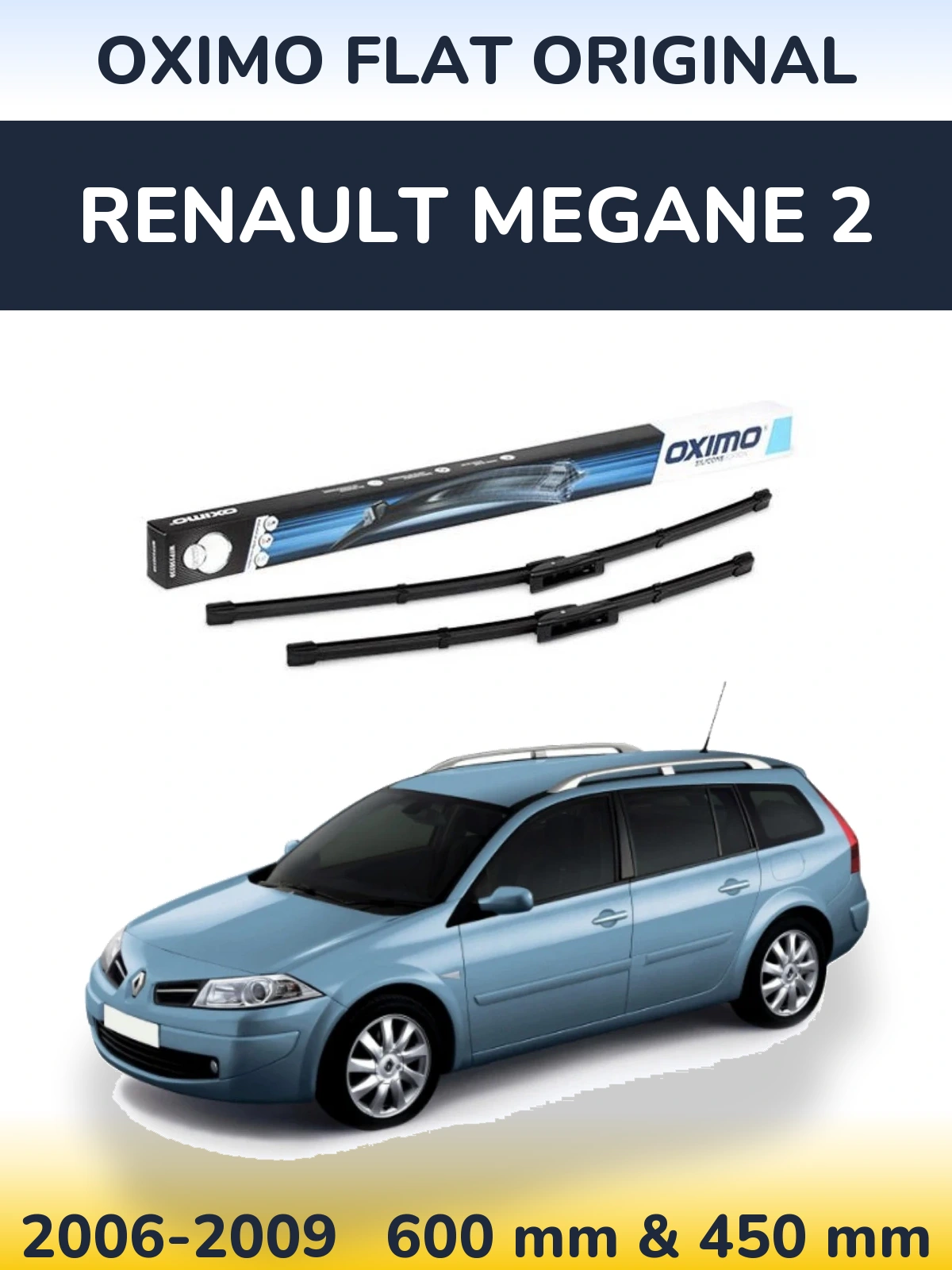 Torkarblad Oximo Flat Original för Renault Megane 2