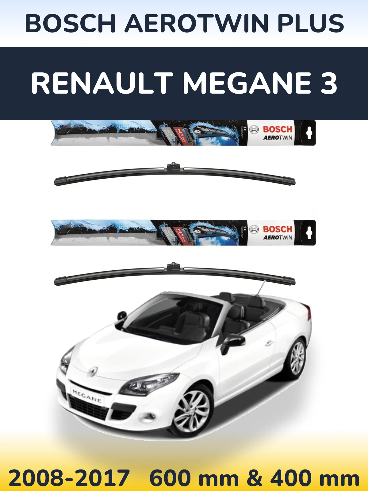 Torkarblad BOSCH AeroTwin Plus för Renault Megane 3