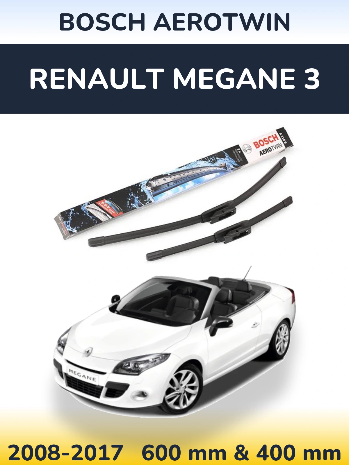 Torkarblad BOSCH AeroTwin för Renault Megane 3
