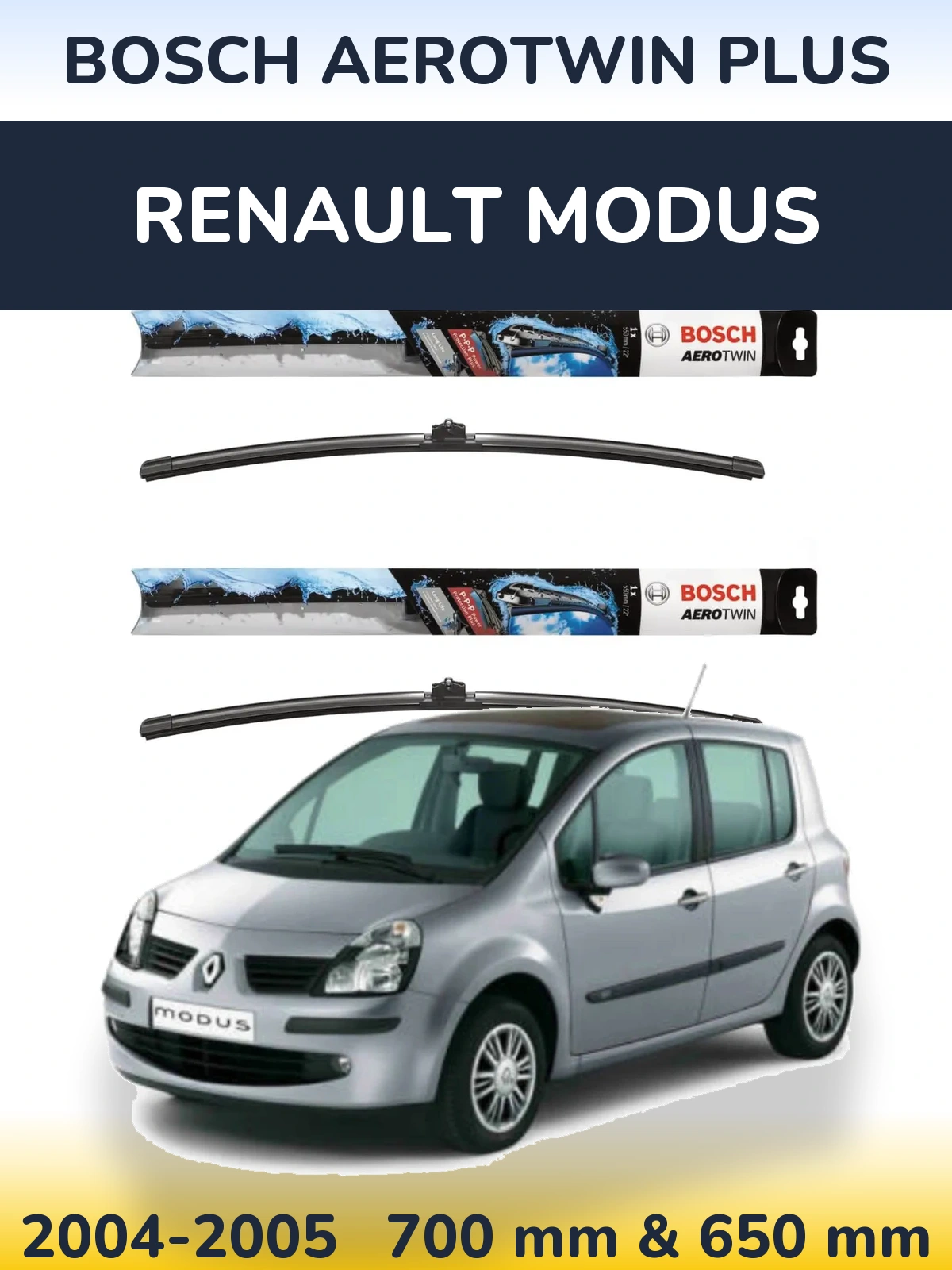Torkarblad BOSCH AeroTwin Plus för Renault Modus