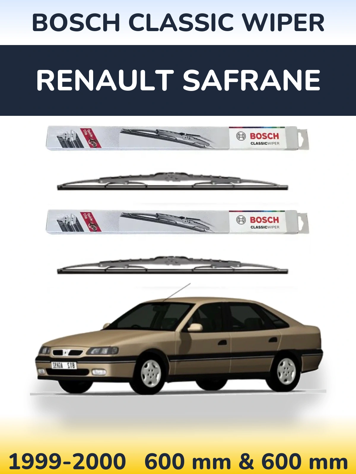 Torkarblad BOSCH Classic Wiper för Renault Safrane