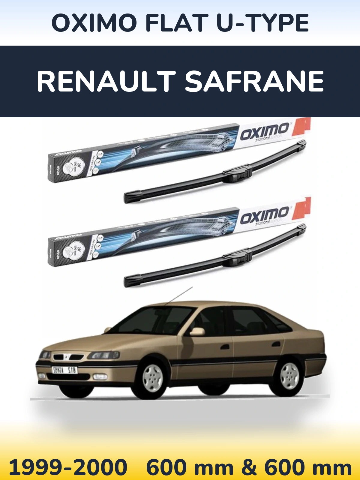 Torkarblad Oximo Flat U-type för Renault Safrane