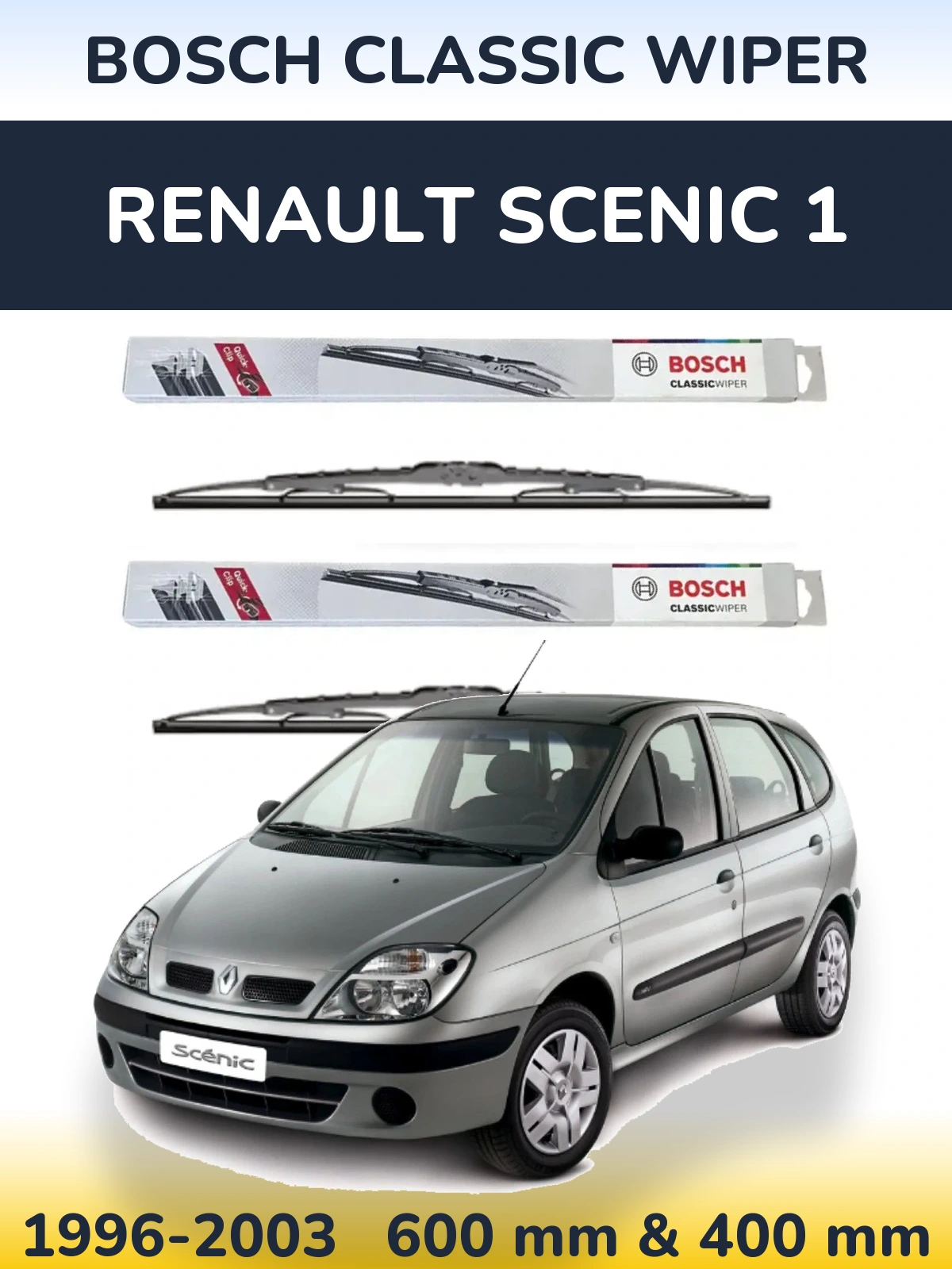 Torkarblad BOSCH Classic Wiper för Renault Scenic 1