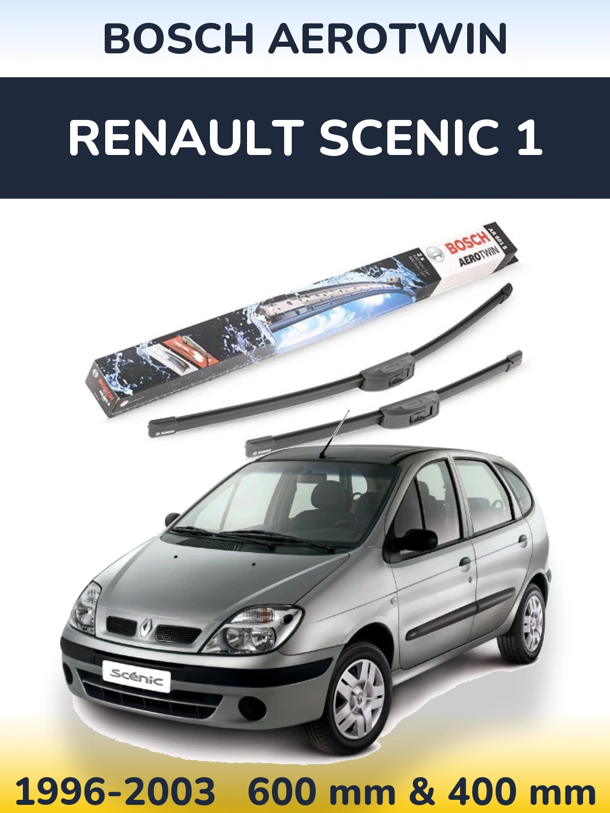 Torkarblad BOSCH AeroTwin för Renault Scenic 1
