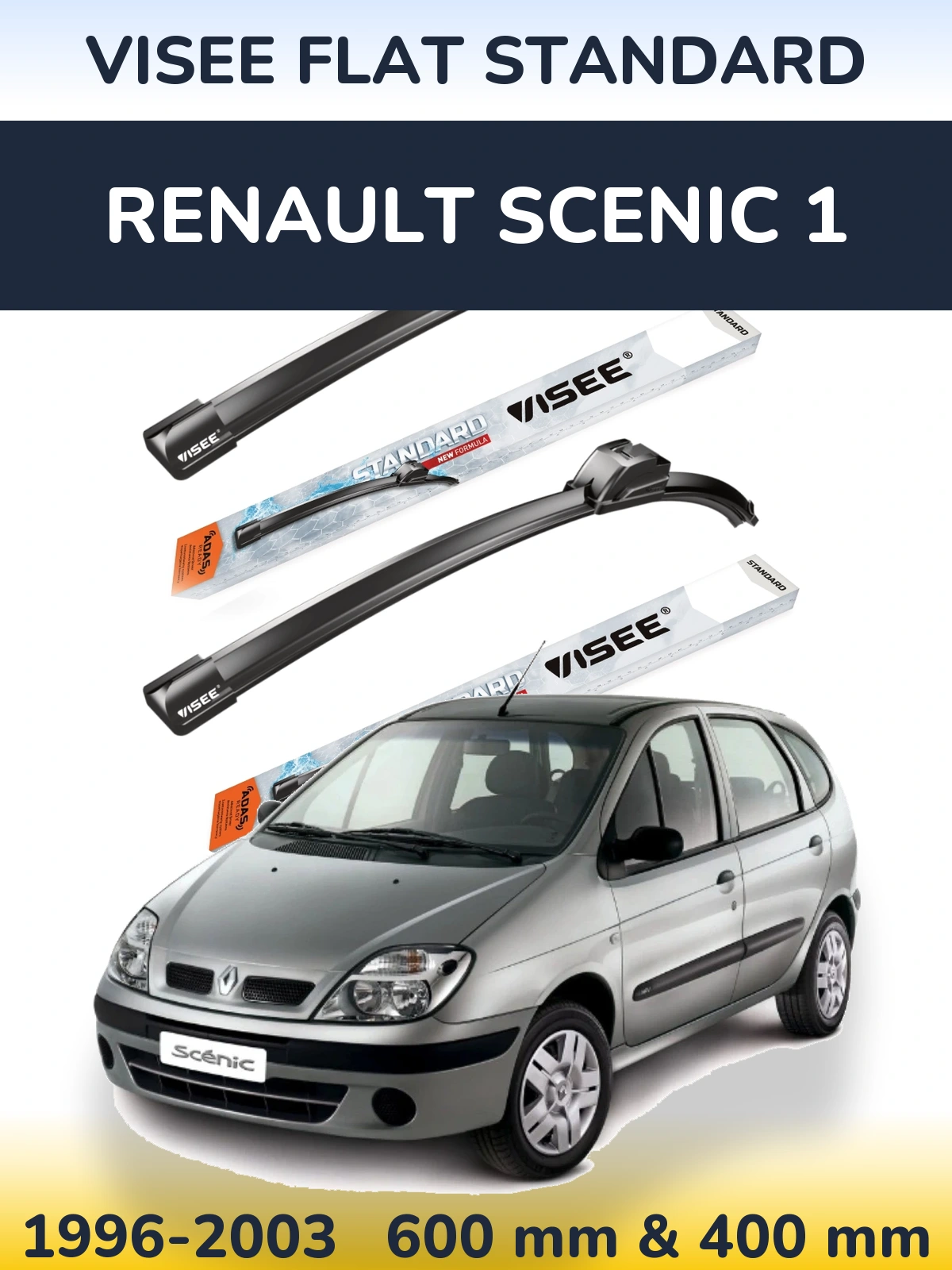 Torkarblad VISEE FLAT STANDARD för Renault Scenic 1