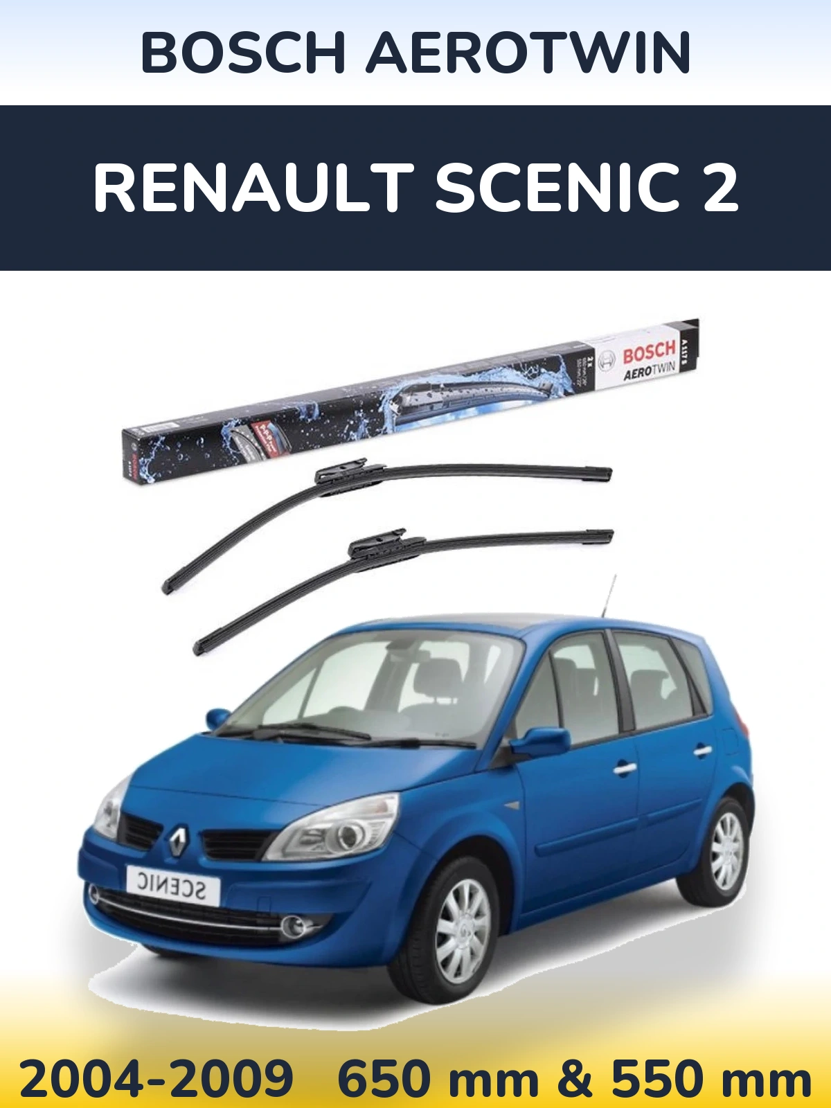 Torkarblad BOSCH AeroTwin för Renault Scenic 2