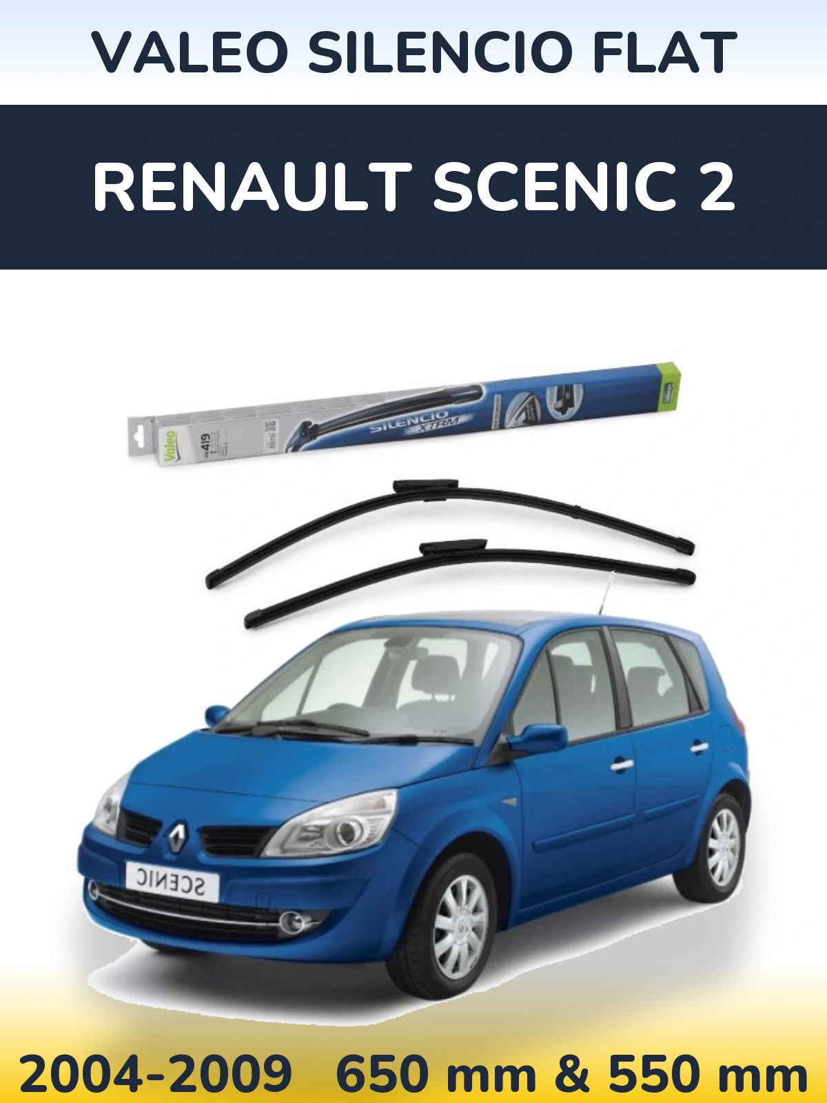 Torkarblad Valeo Silencio Flat för Renault Scenic 2