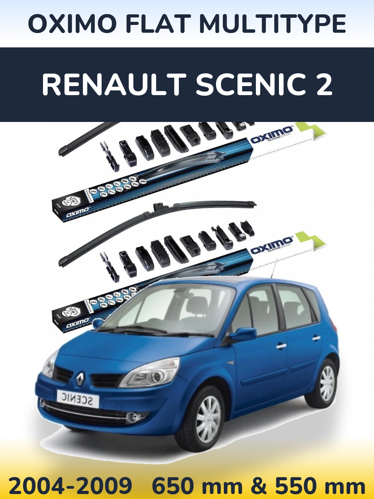 Torkarblad Oximo Flat MultiType för Renault Scenic 2