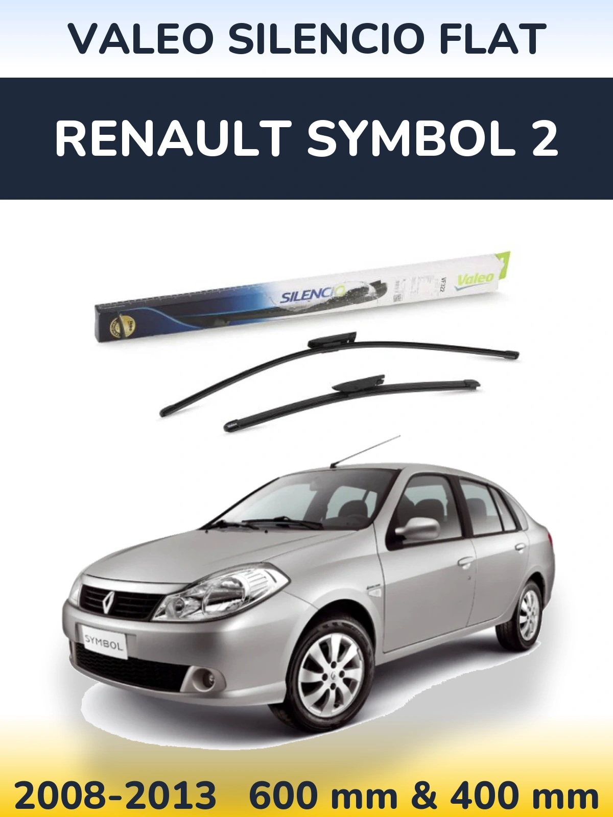 Torkarblad Valeo Silencio Flat för Renault Symbol 2