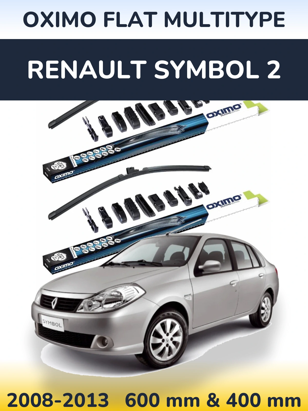Torkarblad Oximo Flat MultiType för Renault Symbol 2
