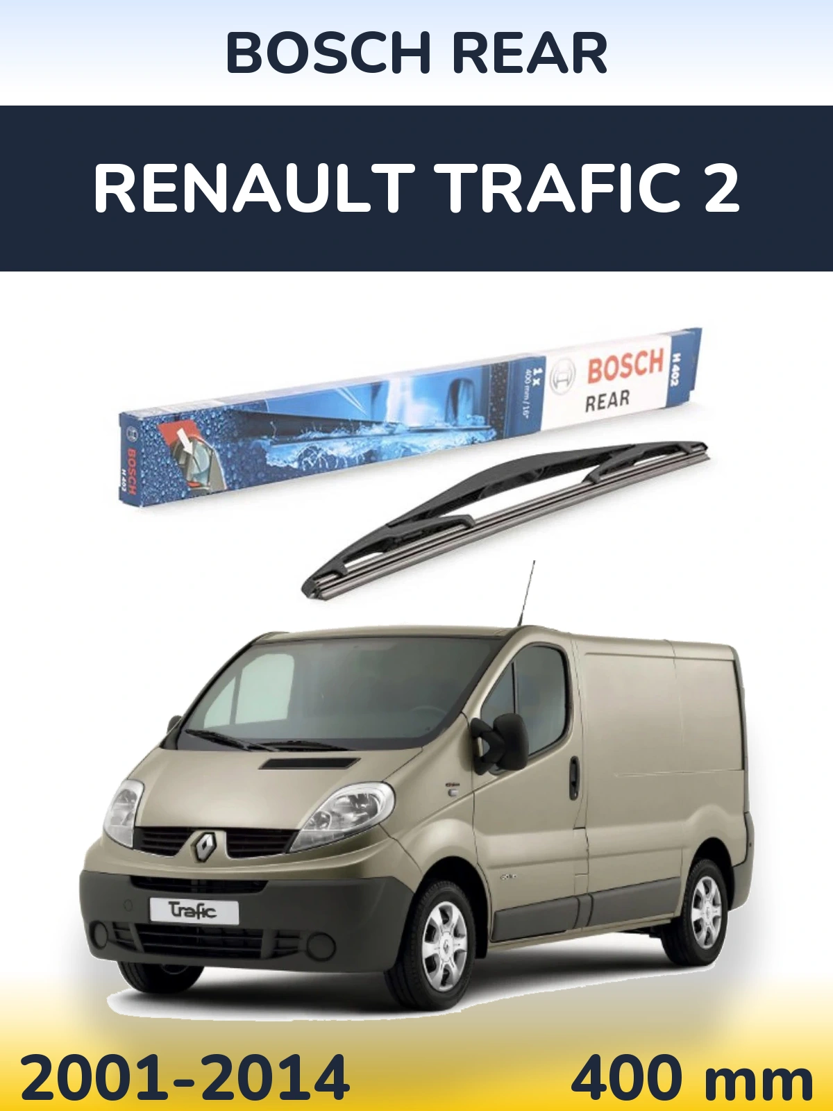 Torkarblad BOSCH Rear för Renault Trafic 2
