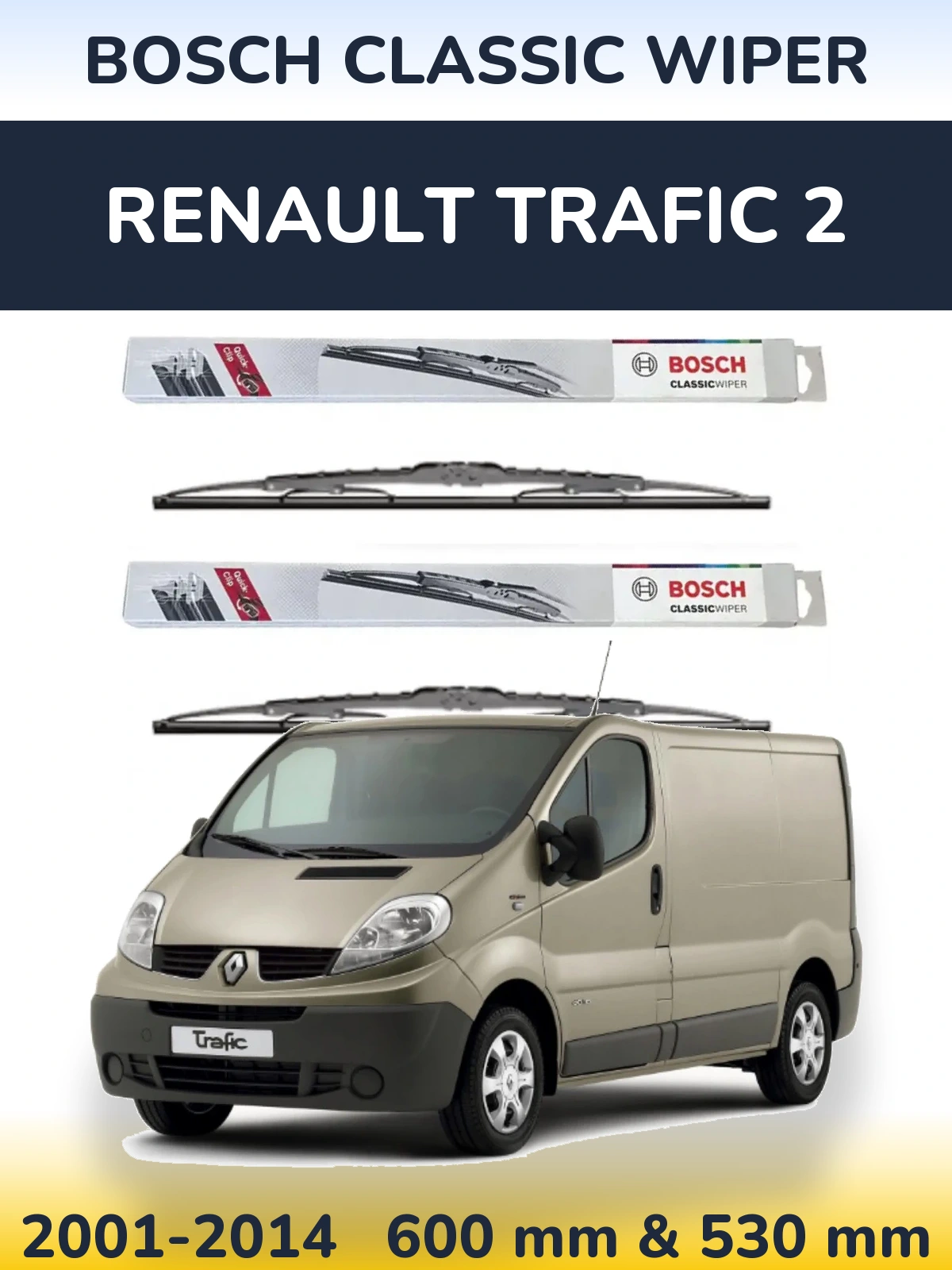 Torkarblad BOSCH Classic Wiper för Renault Trafic 2