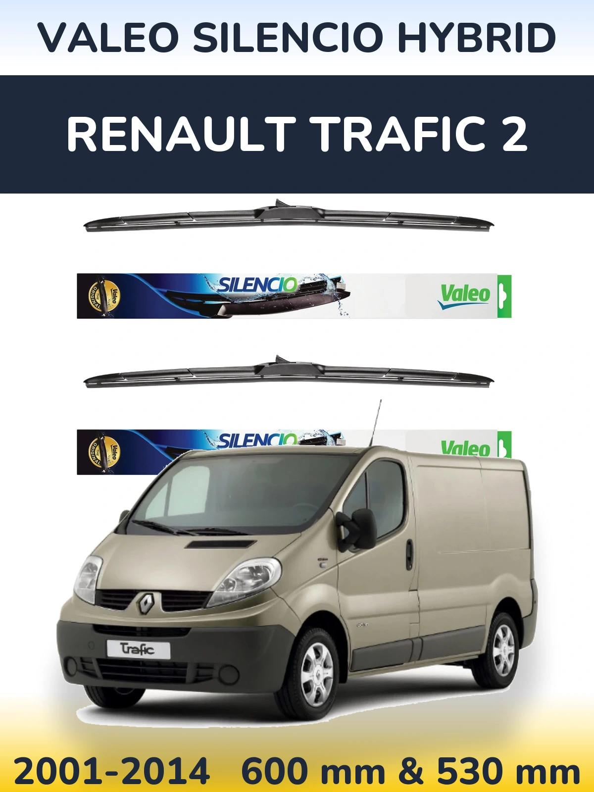 Torkarblad Valeo Silencio Hybrid för Renault Trafic 2