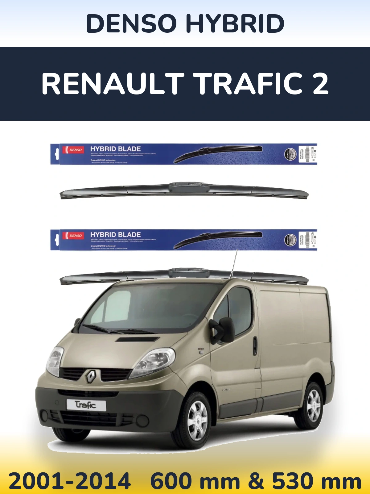 Torkarblad Denso Hybrid för Renault Trafic 2