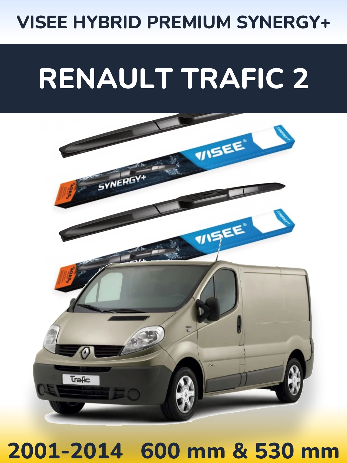 Torkarblad VISEE HYBRID PREMIUM SYNERGY+ för Renault Trafic 2
