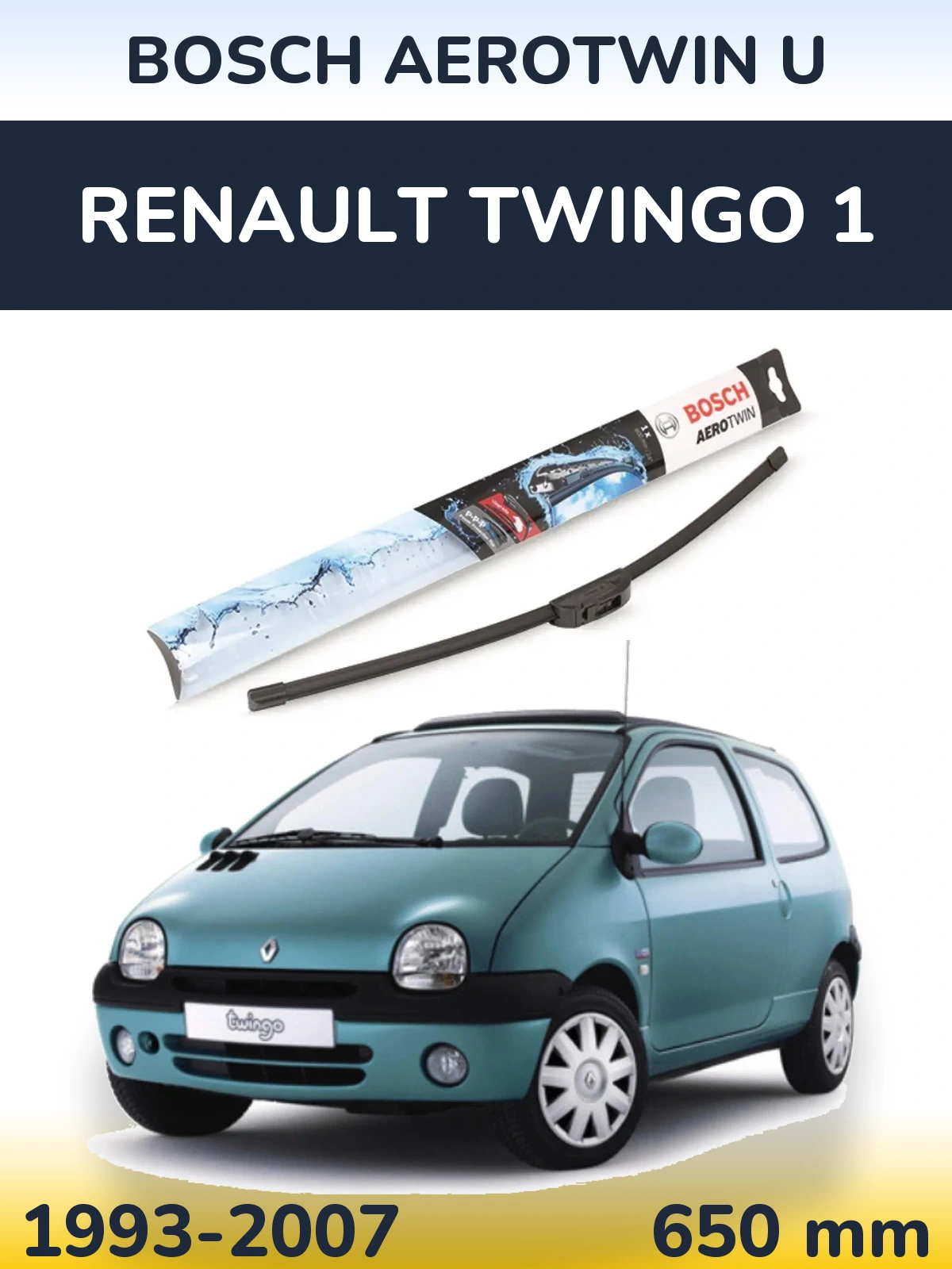 Torkarblad BOSCH AeroTwin U för Renault Twingo 1