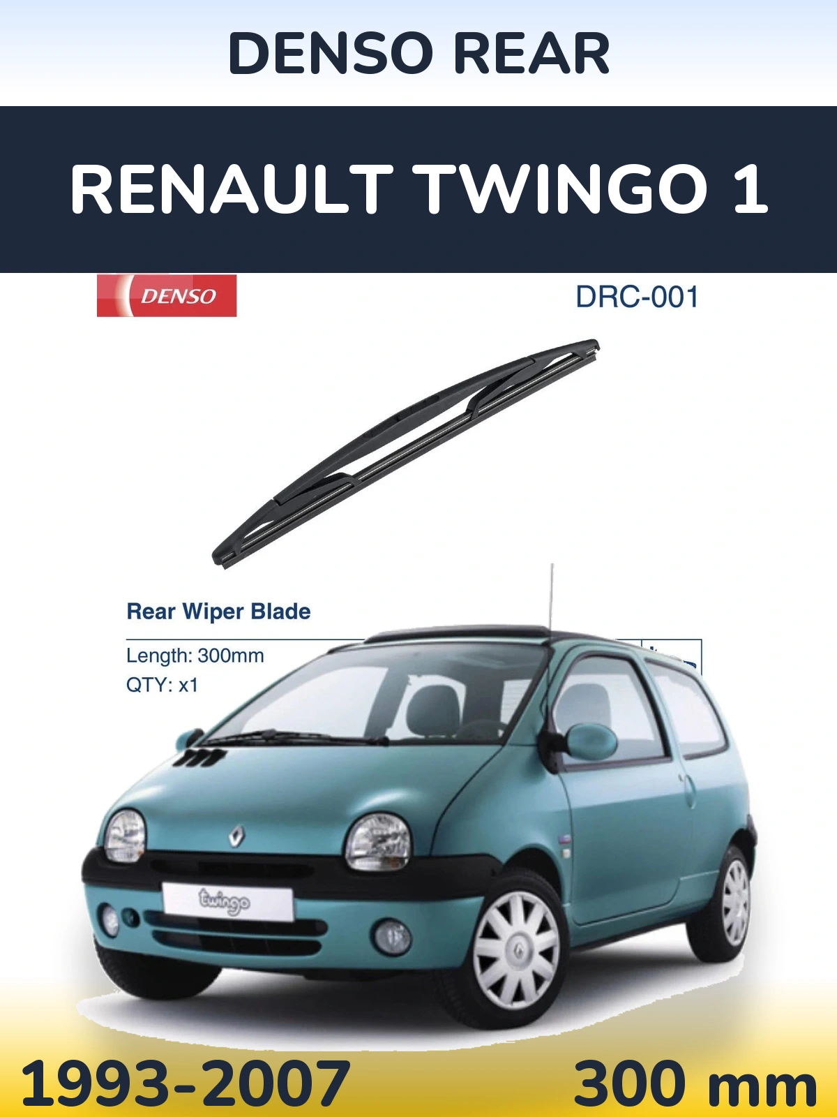 Torkarblad Denso Rear för Renault Twingo 1