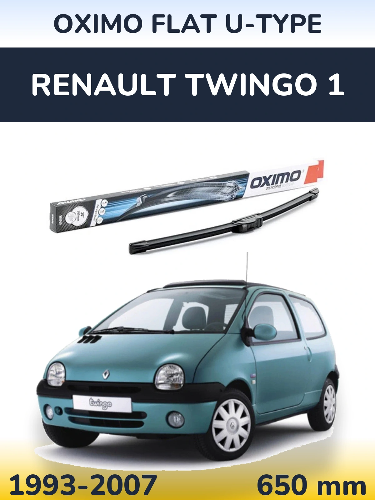 Torkarblad Oximo Flat U-type för Renault Twingo 1