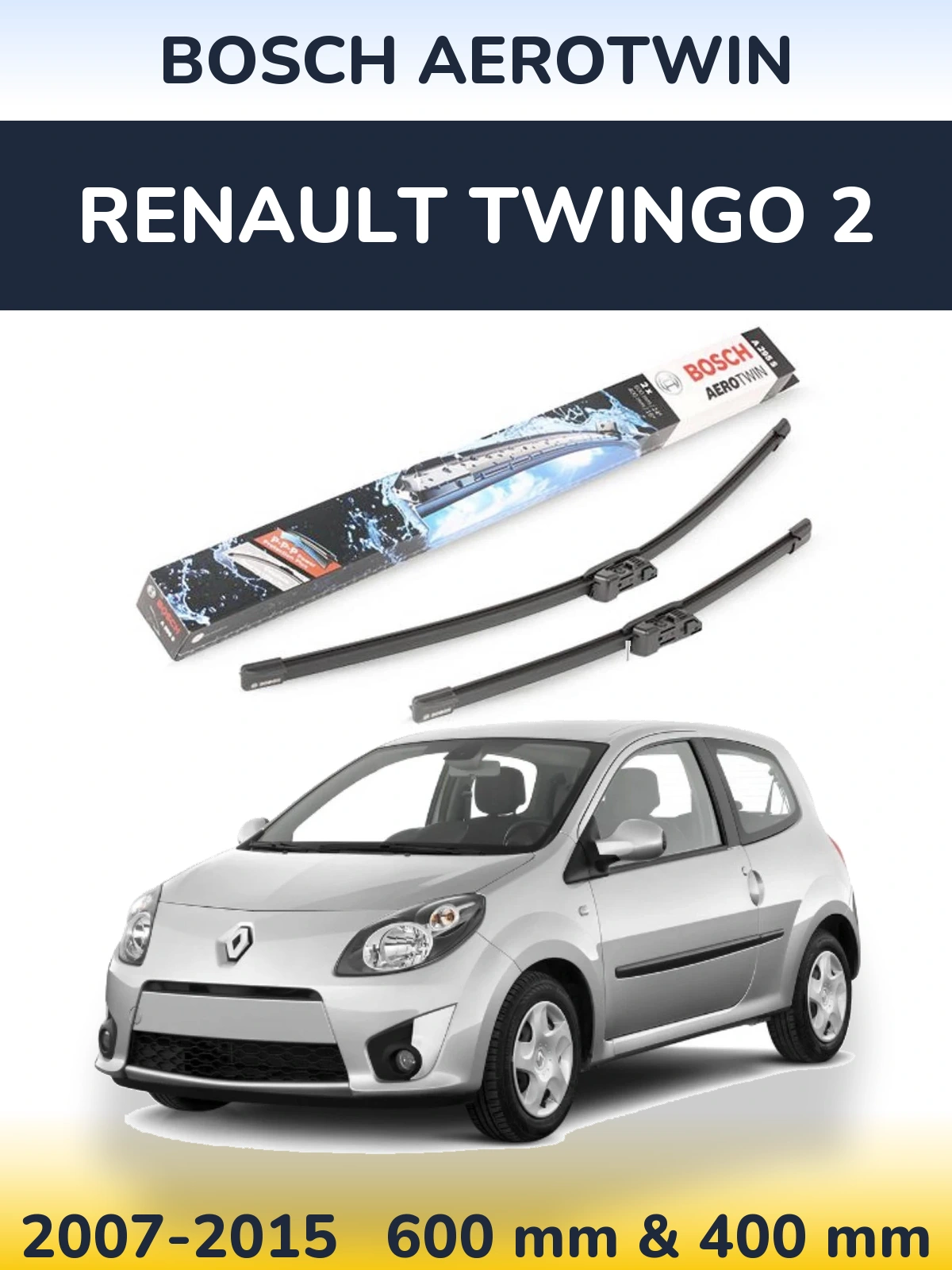 Torkarblad BOSCH AeroTwin för Renault Twingo 2
