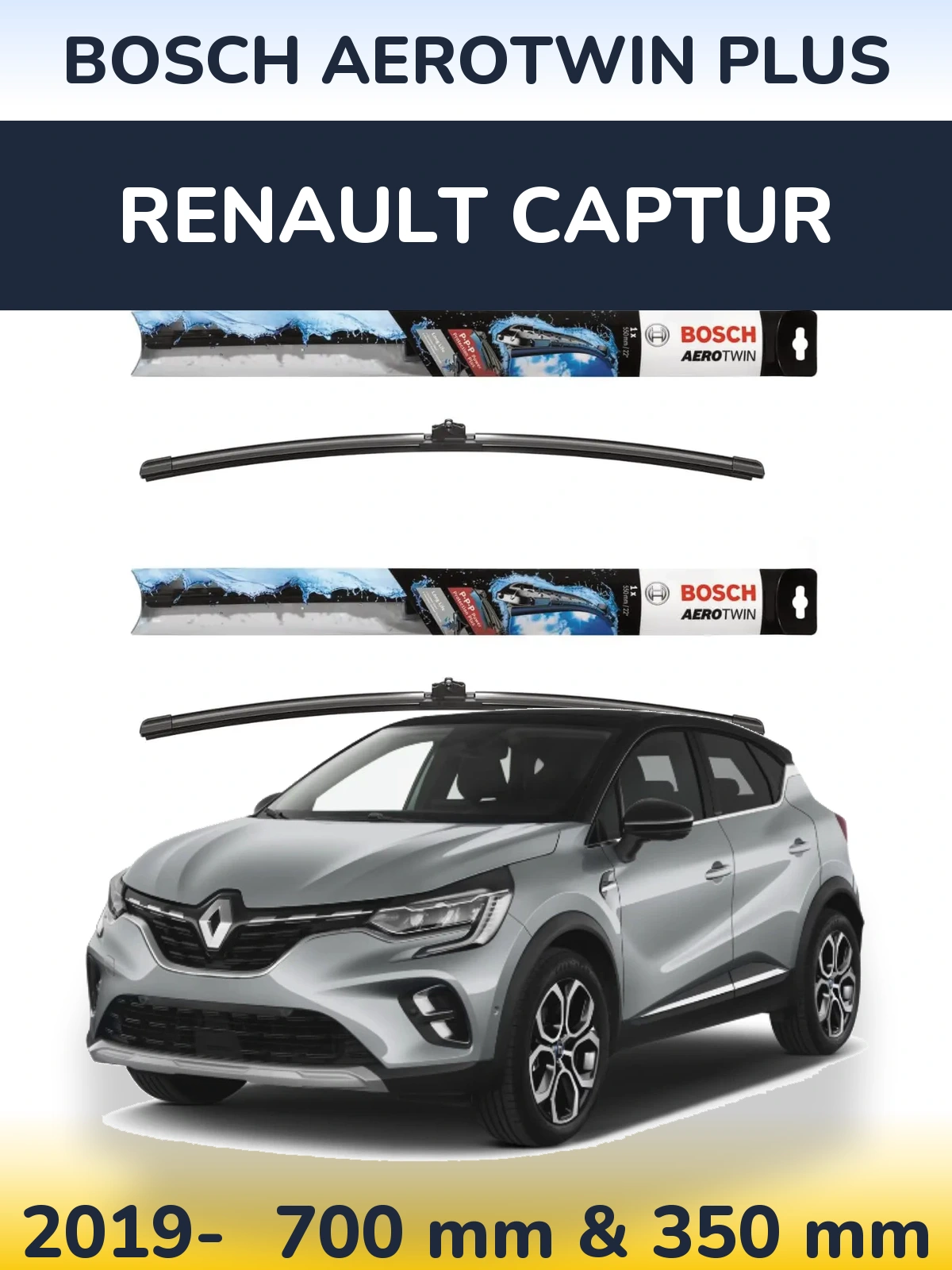 Torkarblad BOSCH AeroTwin Plus för Renault Captur