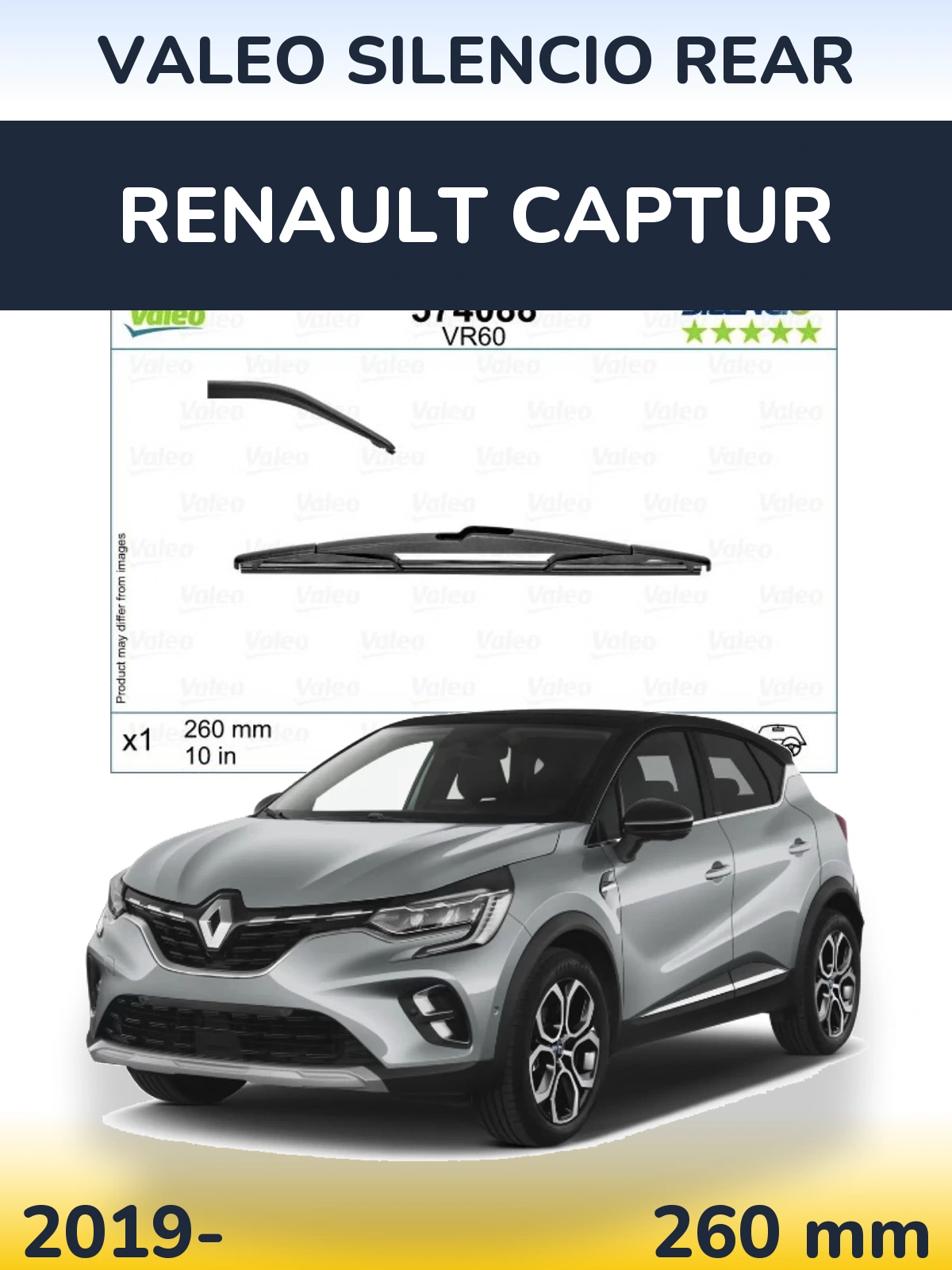 Torkarblad Valeo Silencio Rear för Renault Captur