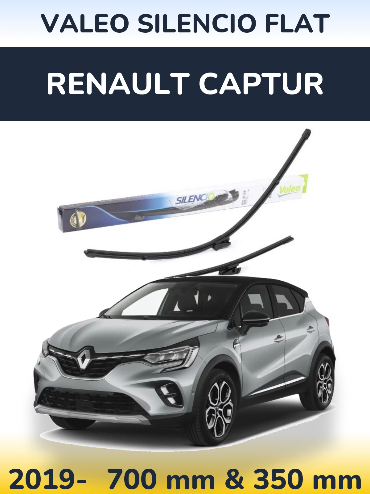 Torkarblad Valeo Silencio Flat för Renault Captur