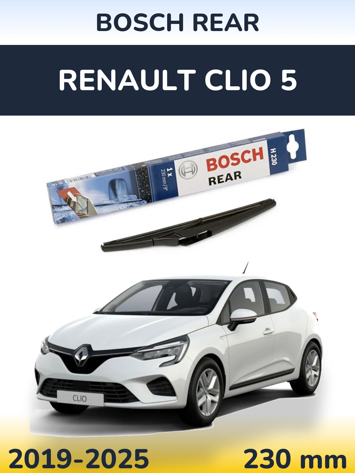 Torkarblad BOSCH Rear för Renault Clio 5