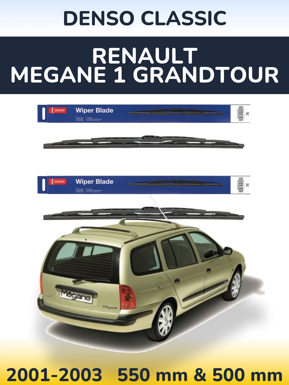 Torkarblad Denso Classic för Renault Megane 1 Grandtour