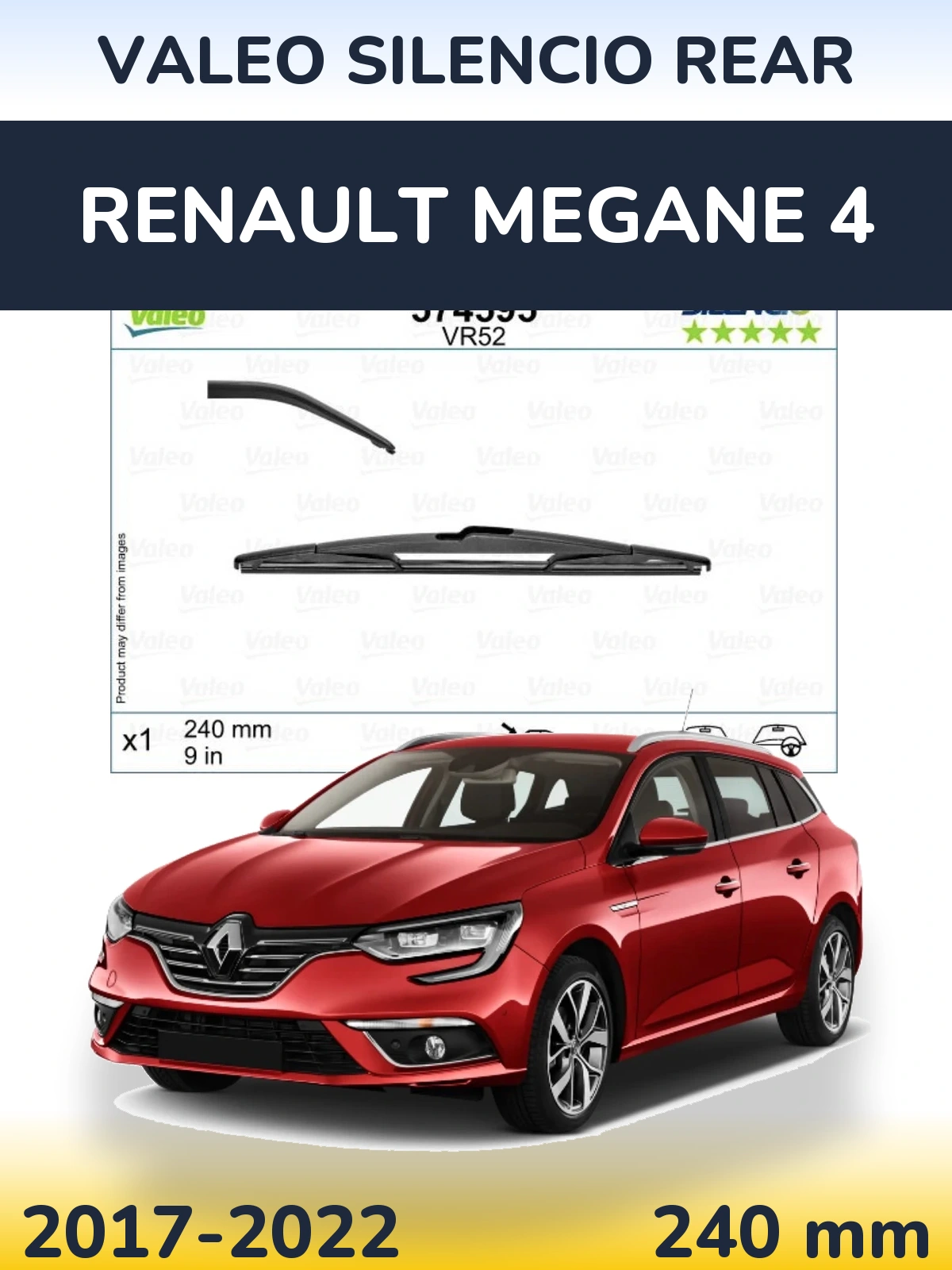 Torkarblad Valeo Silencio Rear för Renault Megane 4