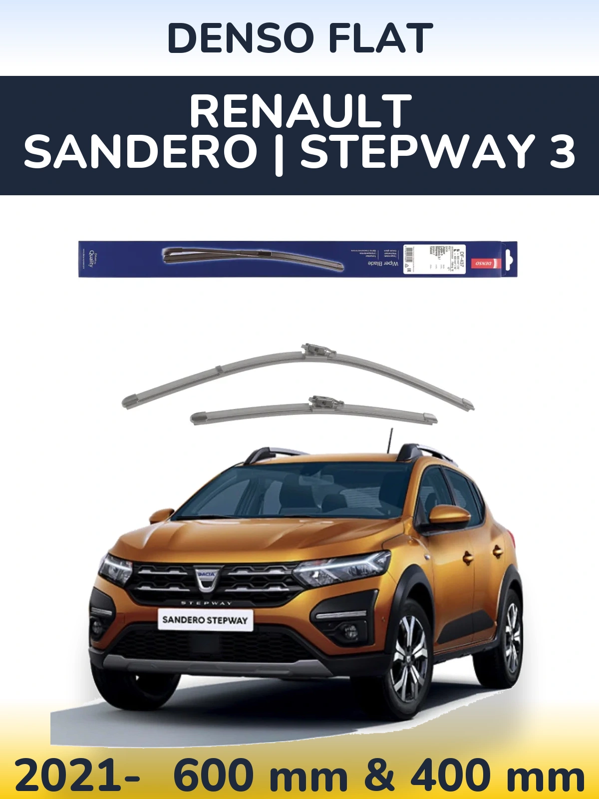 Torkarblad Denso Flat för Renault Sandero | Stepway 3