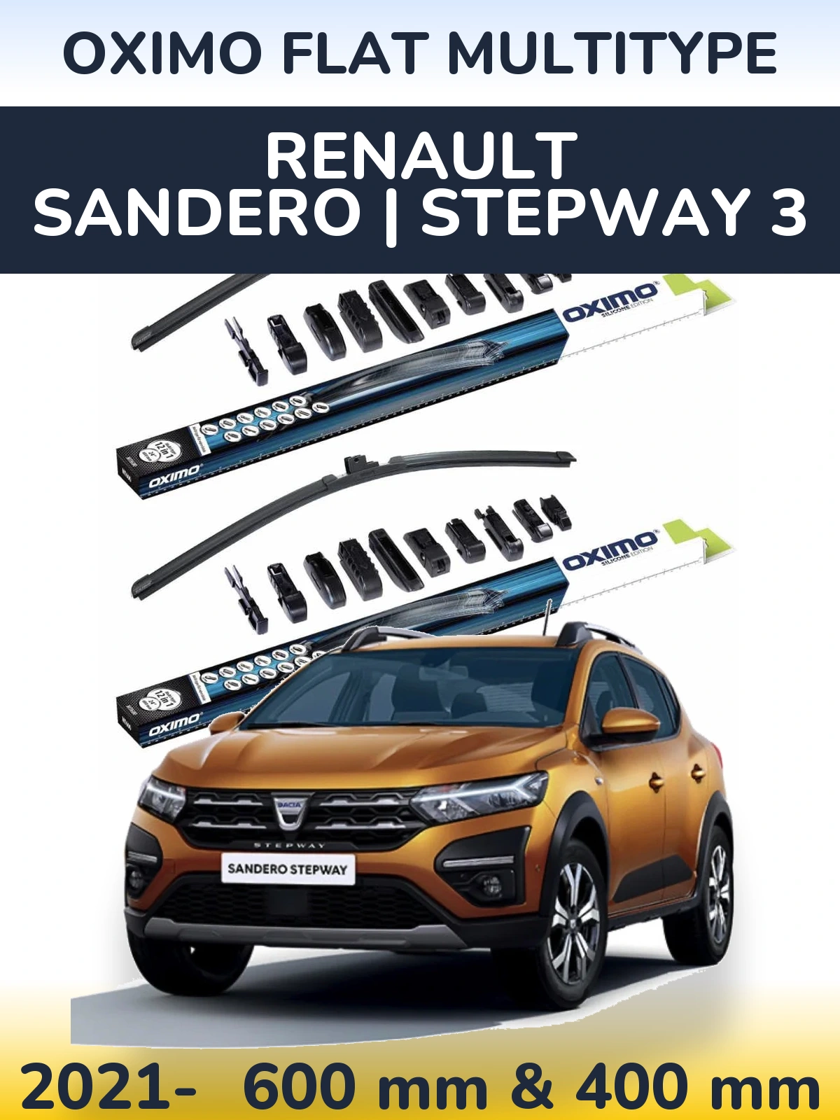 Torkarblad Oximo Flat MultiType för Renault Sandero | Stepway 3
