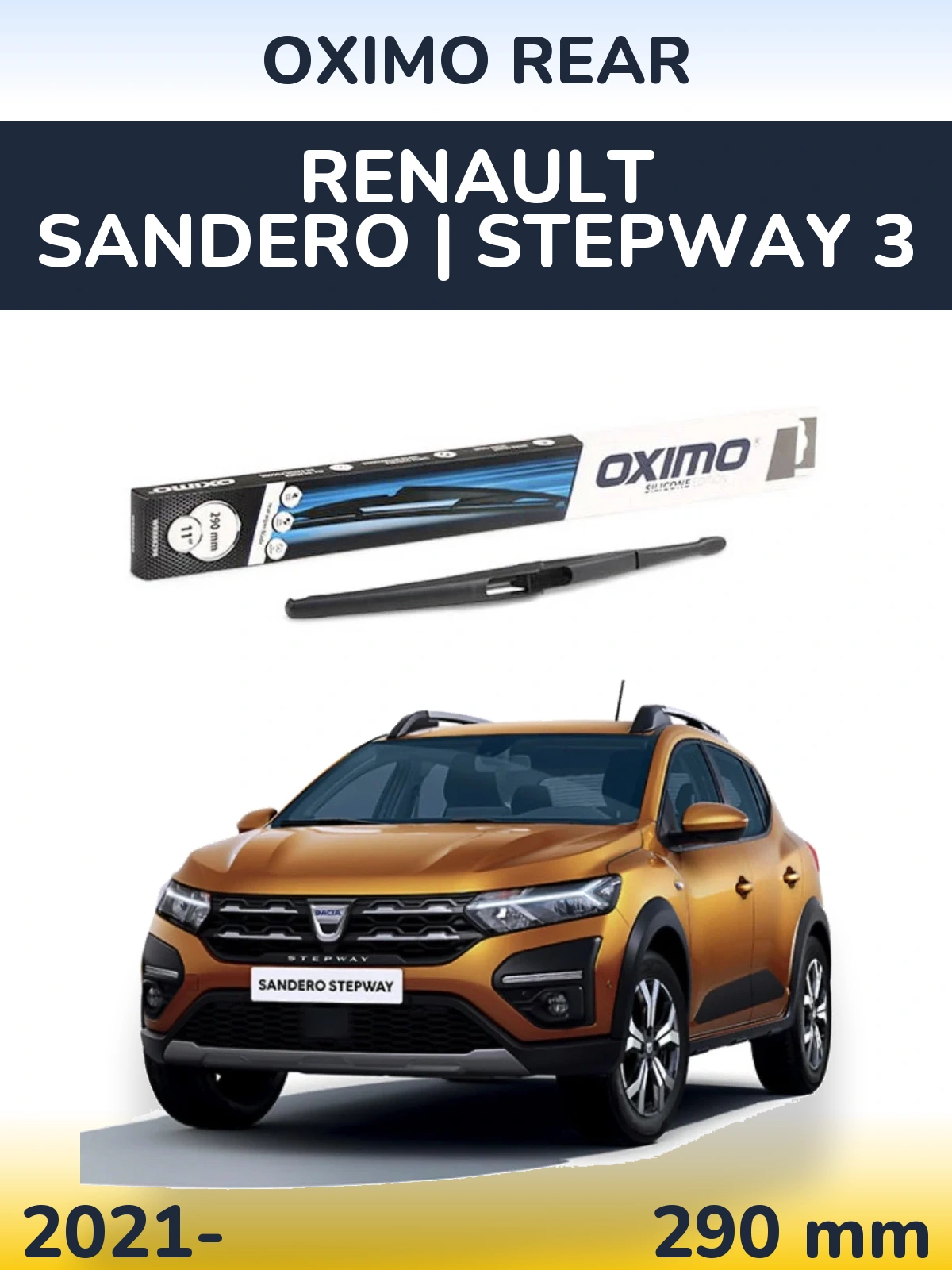 Torkarblad Oximo Rear för Renault Sandero | Stepway 3