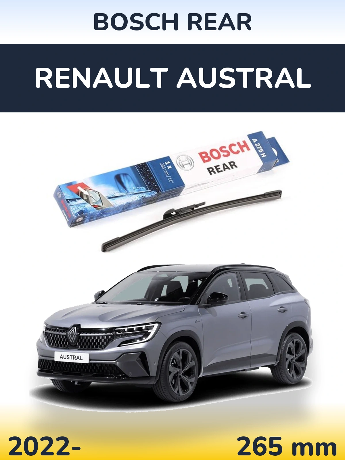 Torkarblad BOSCH Rear för Renault Austral