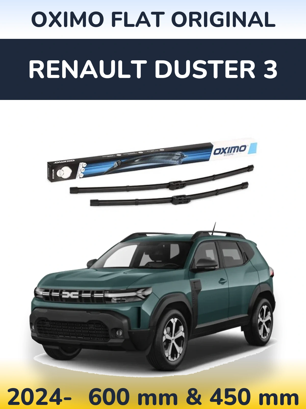 Torkarblad Oximo Flat Original för Renault Duster 3