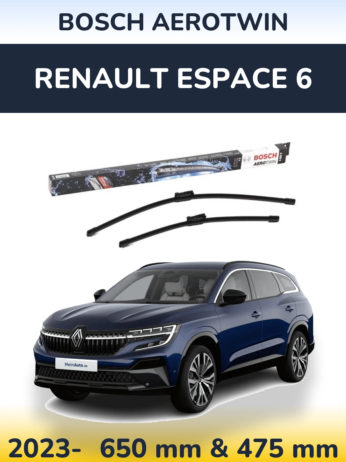 Torkarblad BOSCH AeroTwin för Renault Espace 6