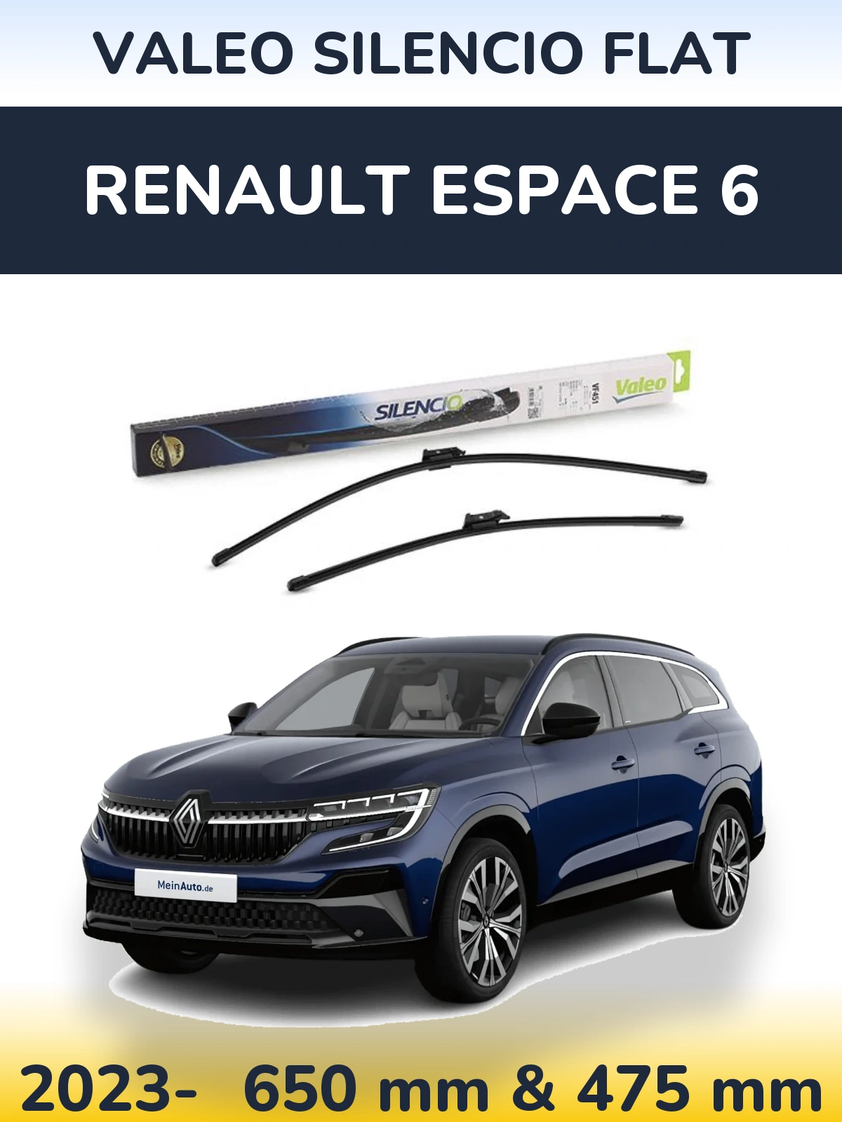 Torkarblad Valeo Silencio Flat för Renault Espace 6