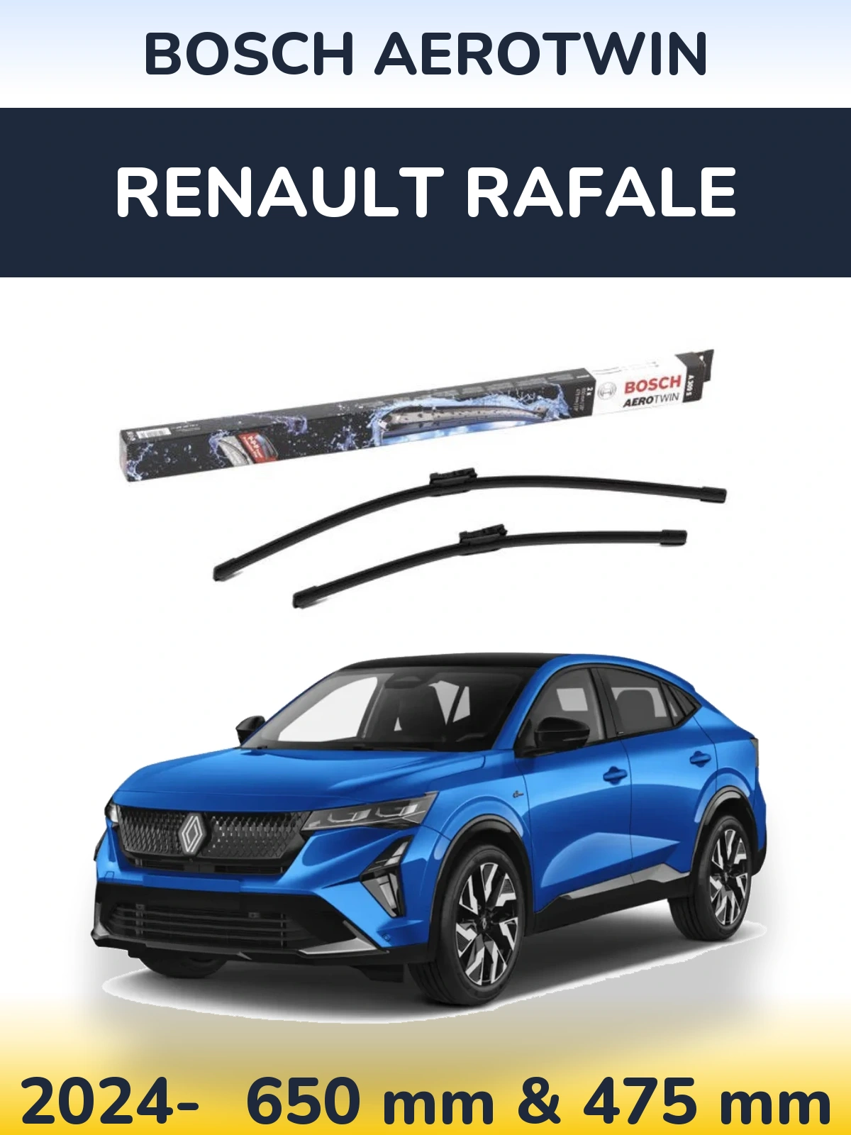 Torkarblad BOSCH AeroTwin för Renault Rafale
