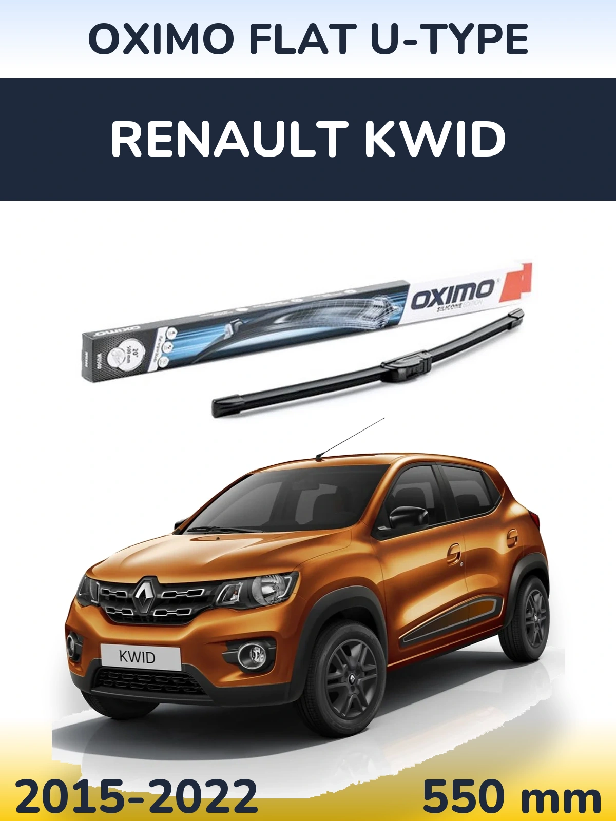 Torkarblad Oximo Flat U-type för Renault Kwid