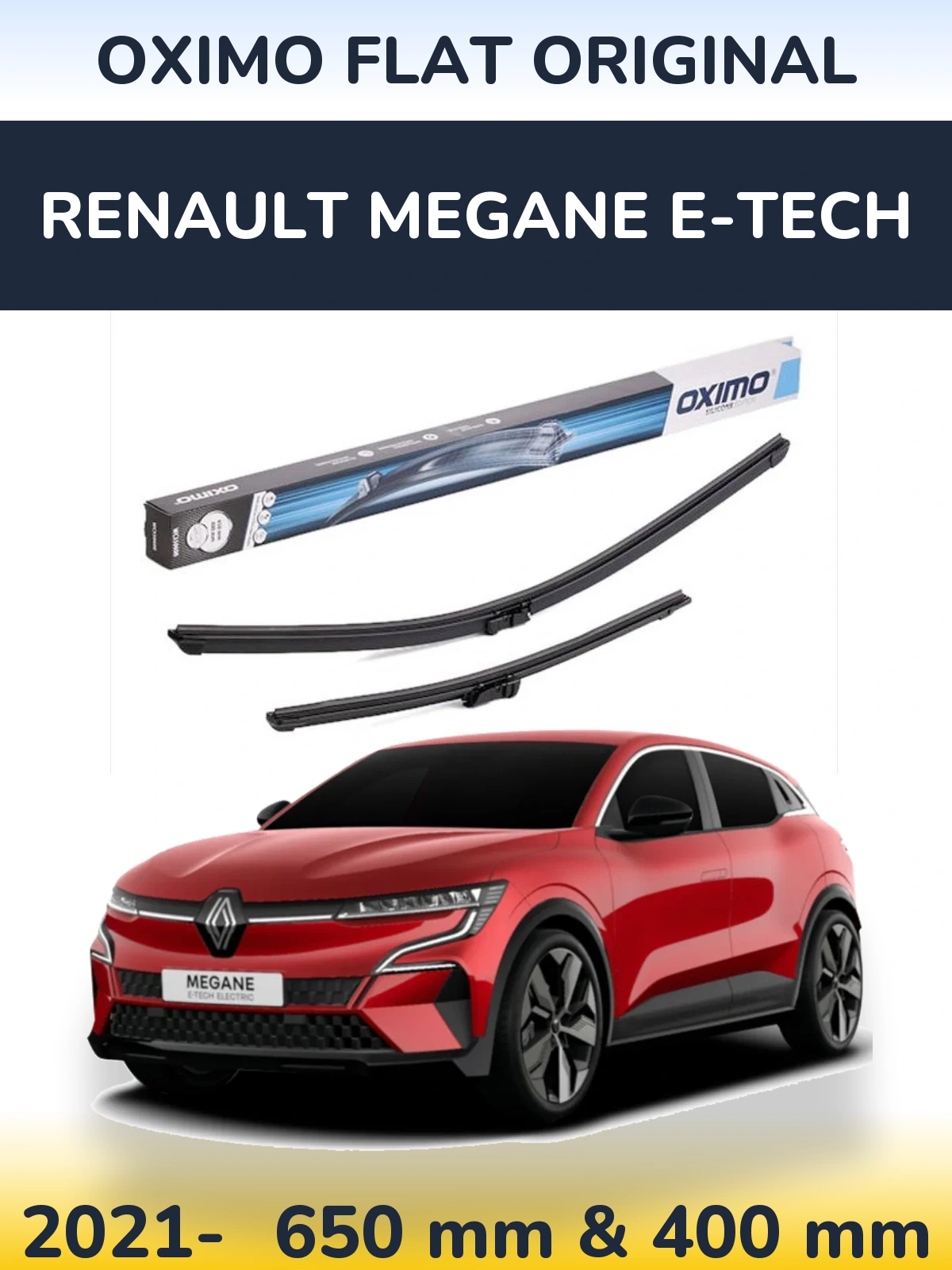 Torkarblad Oximo Flat Original för Renault Megane E-Tech