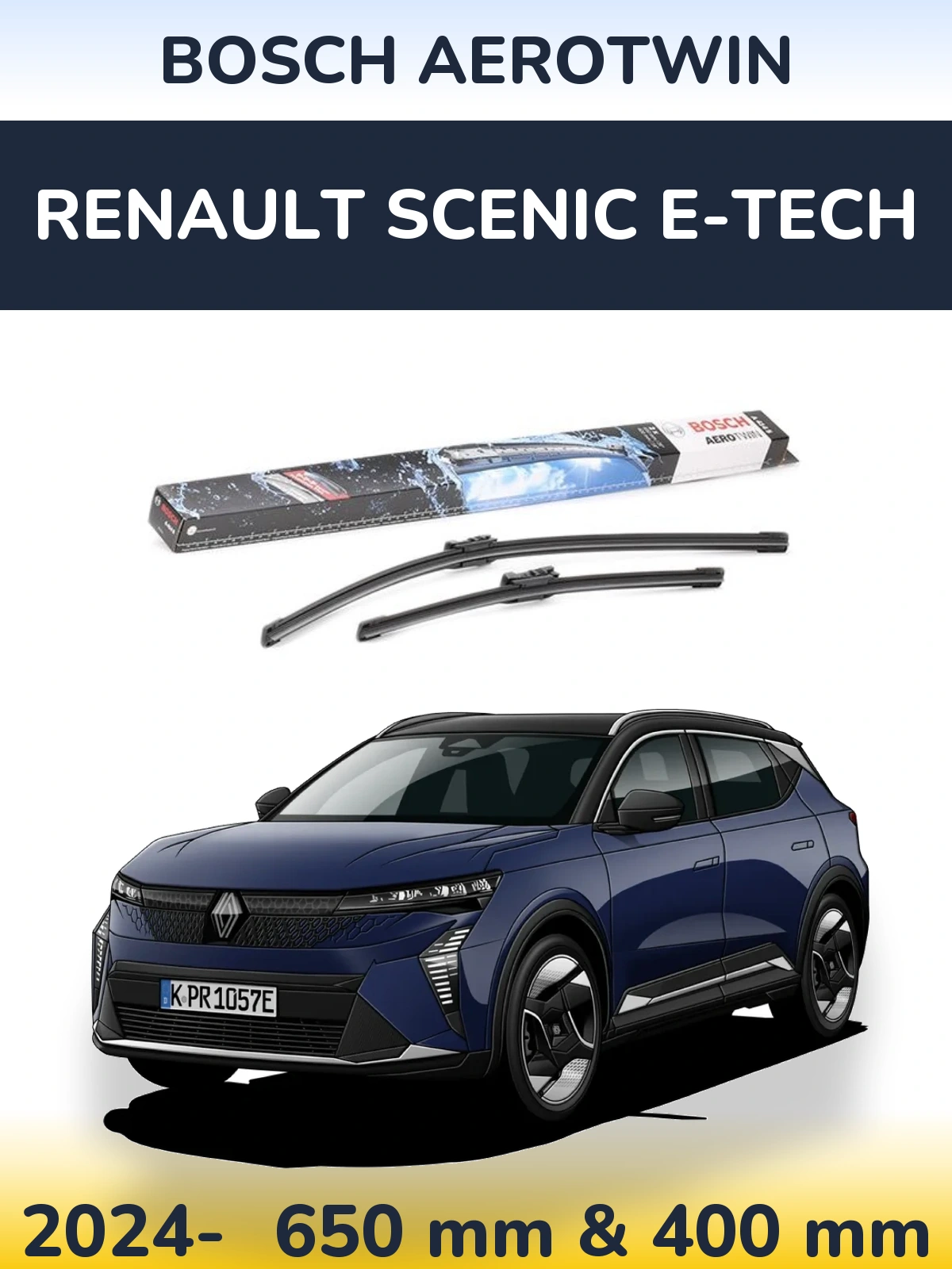 Torkarblad BOSCH AeroTwin för Renault Scenic E-Tech