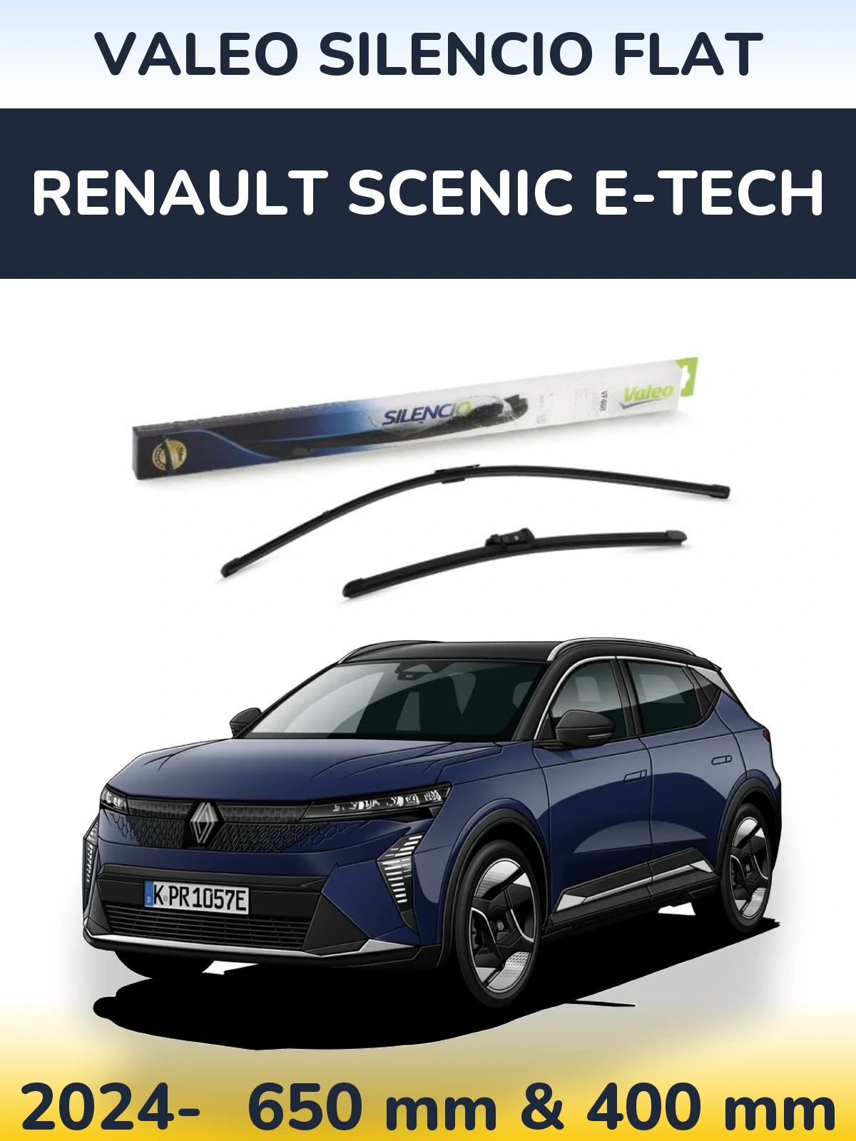 Torkarblad Valeo Silencio Flat för Renault Scenic E-Tech
