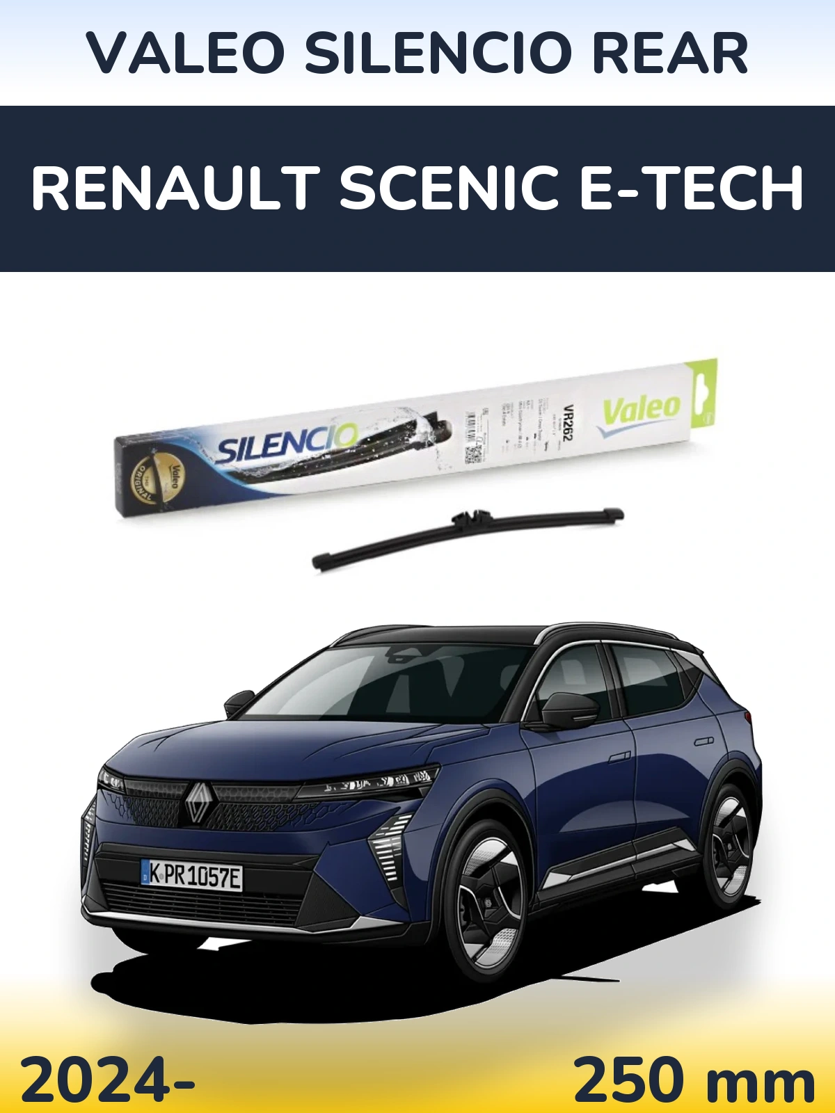 Torkarblad Valeo Silencio Rear för Renault Scenic E-Tech