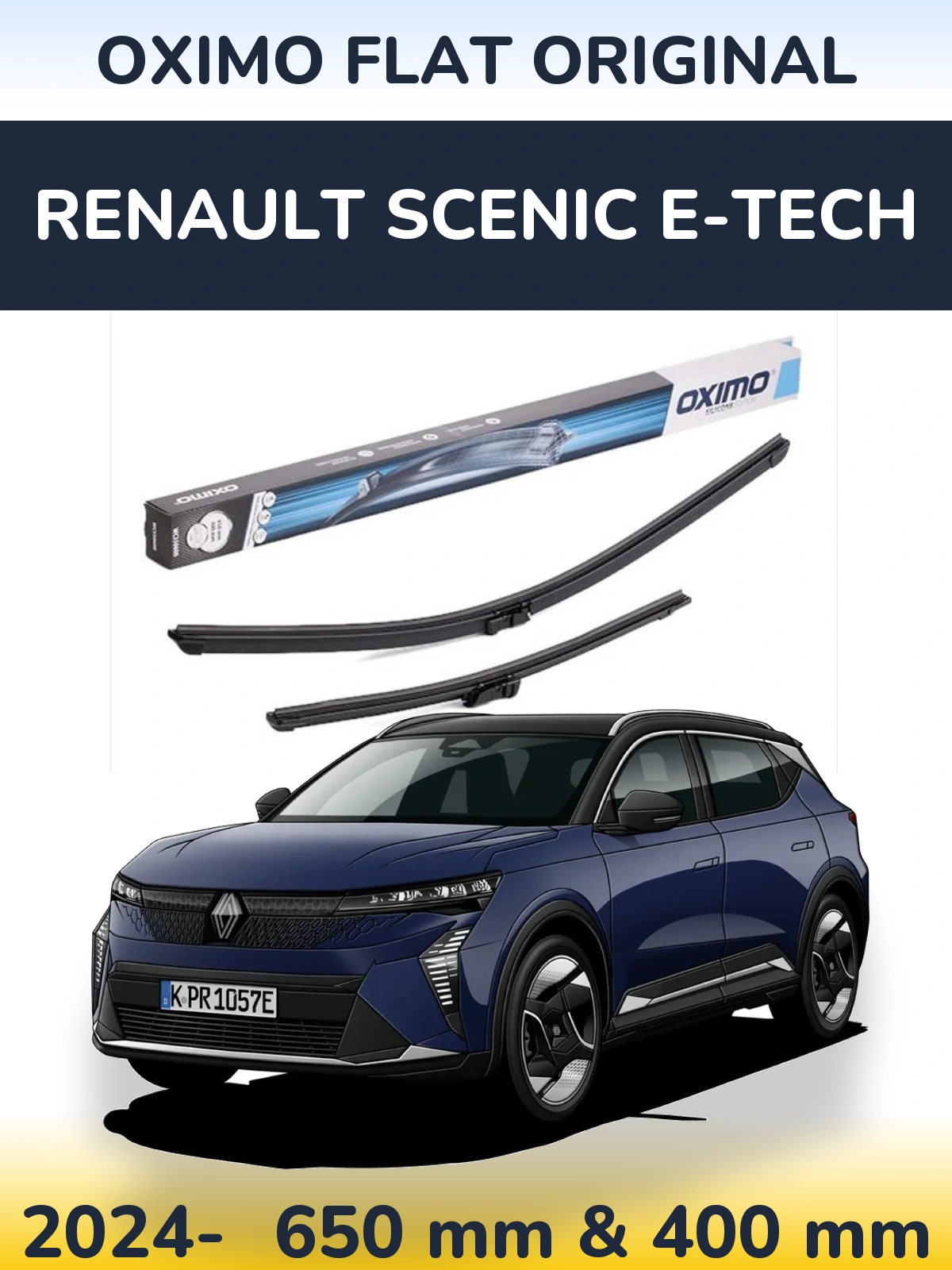 Torkarblad Oximo Flat Original för Renault Scenic E-Tech