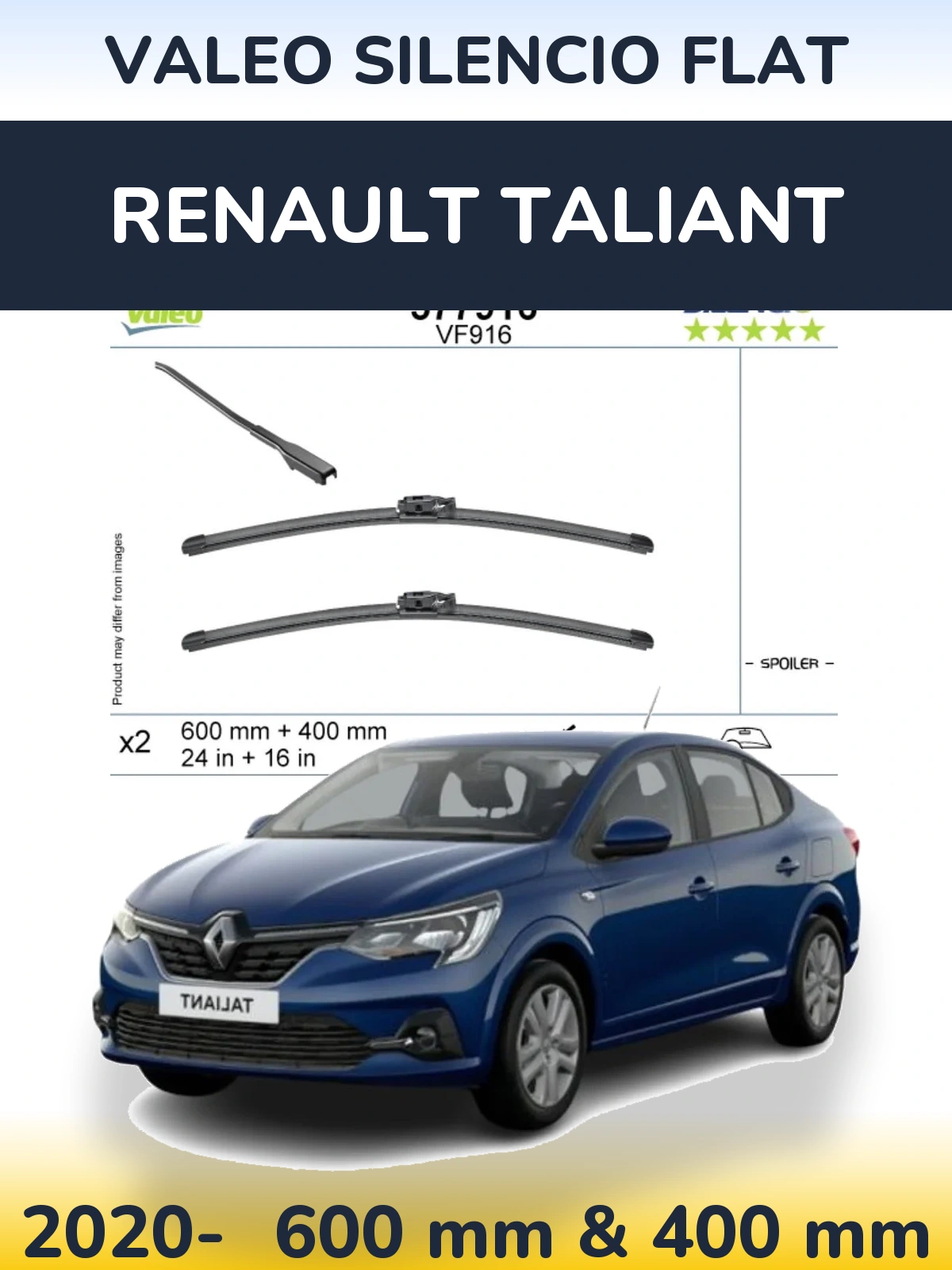 Torkarblad Valeo Silencio Flat för Renault Taliant