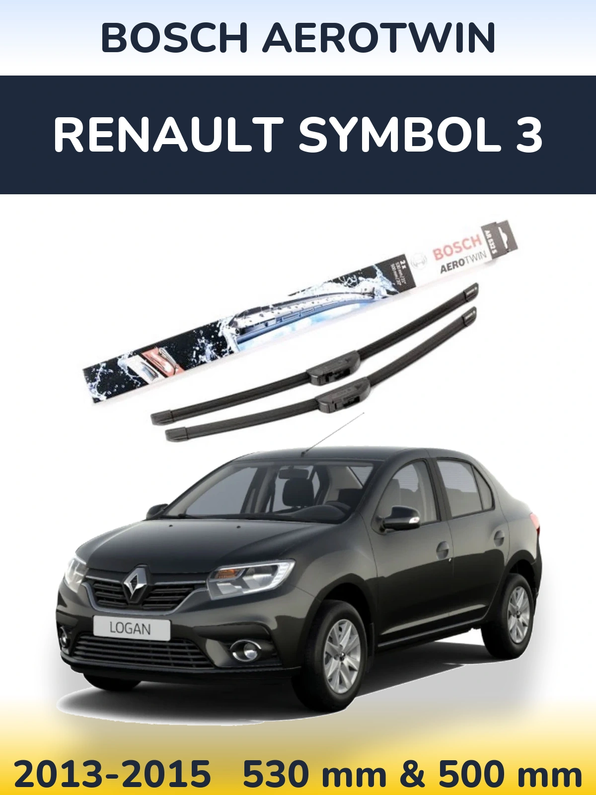Torkarblad BOSCH AeroTwin för Renault Symbol 3