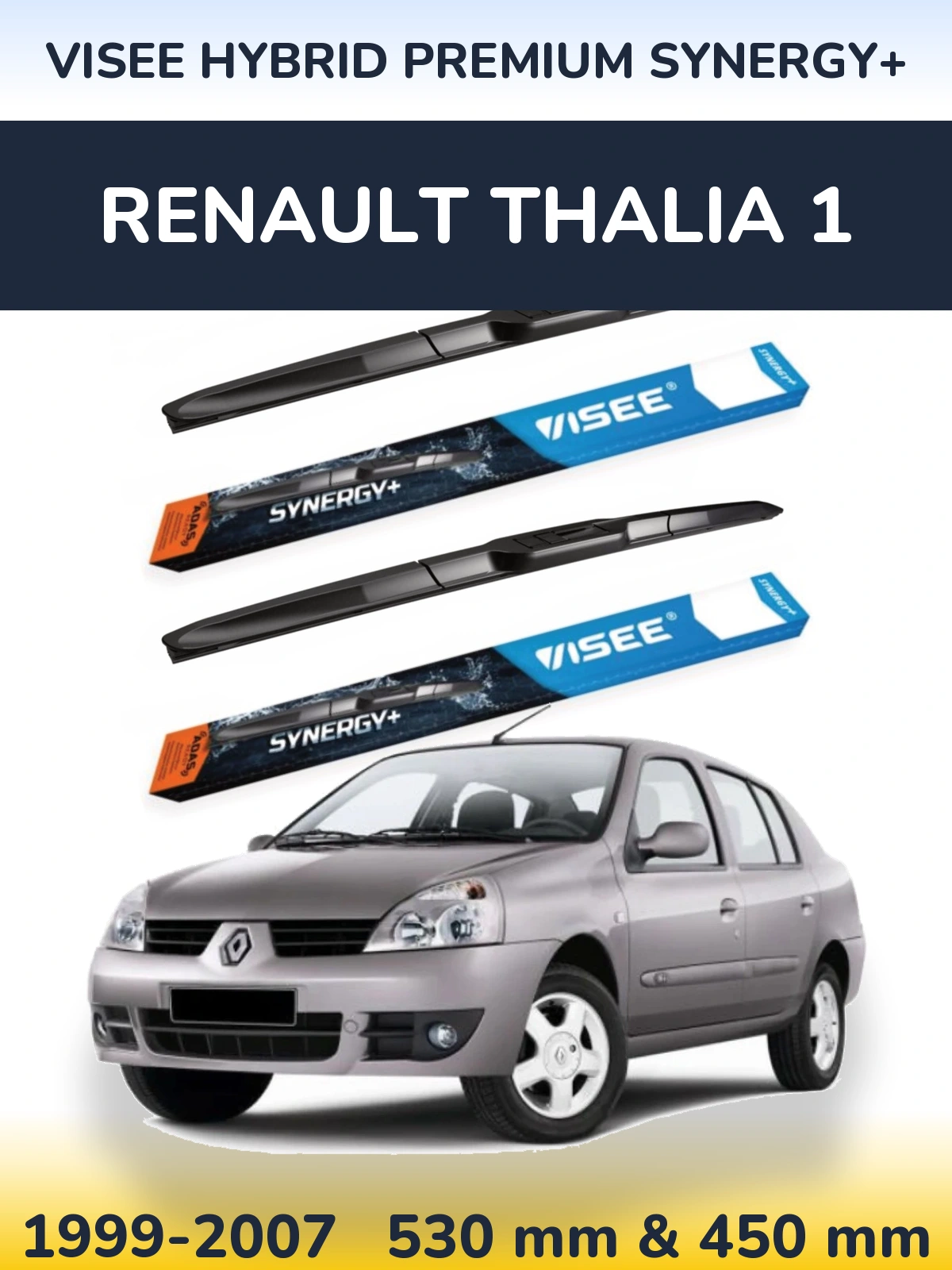 Torkarblad VISEE HYBRID PREMIUM SYNERGY+ för Renault Thalia 1
